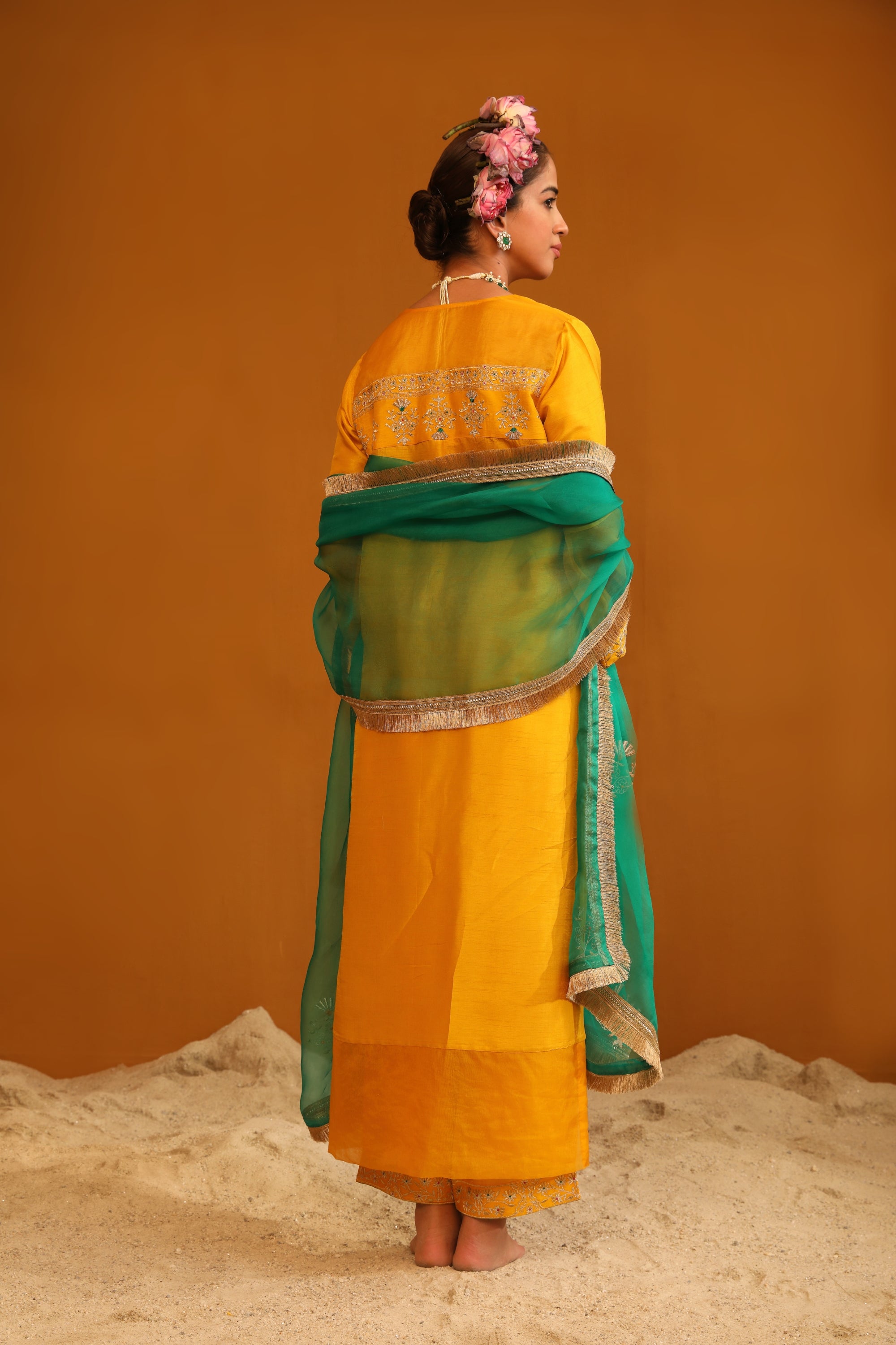Zeenat Kurta Set - Mustard Yellow