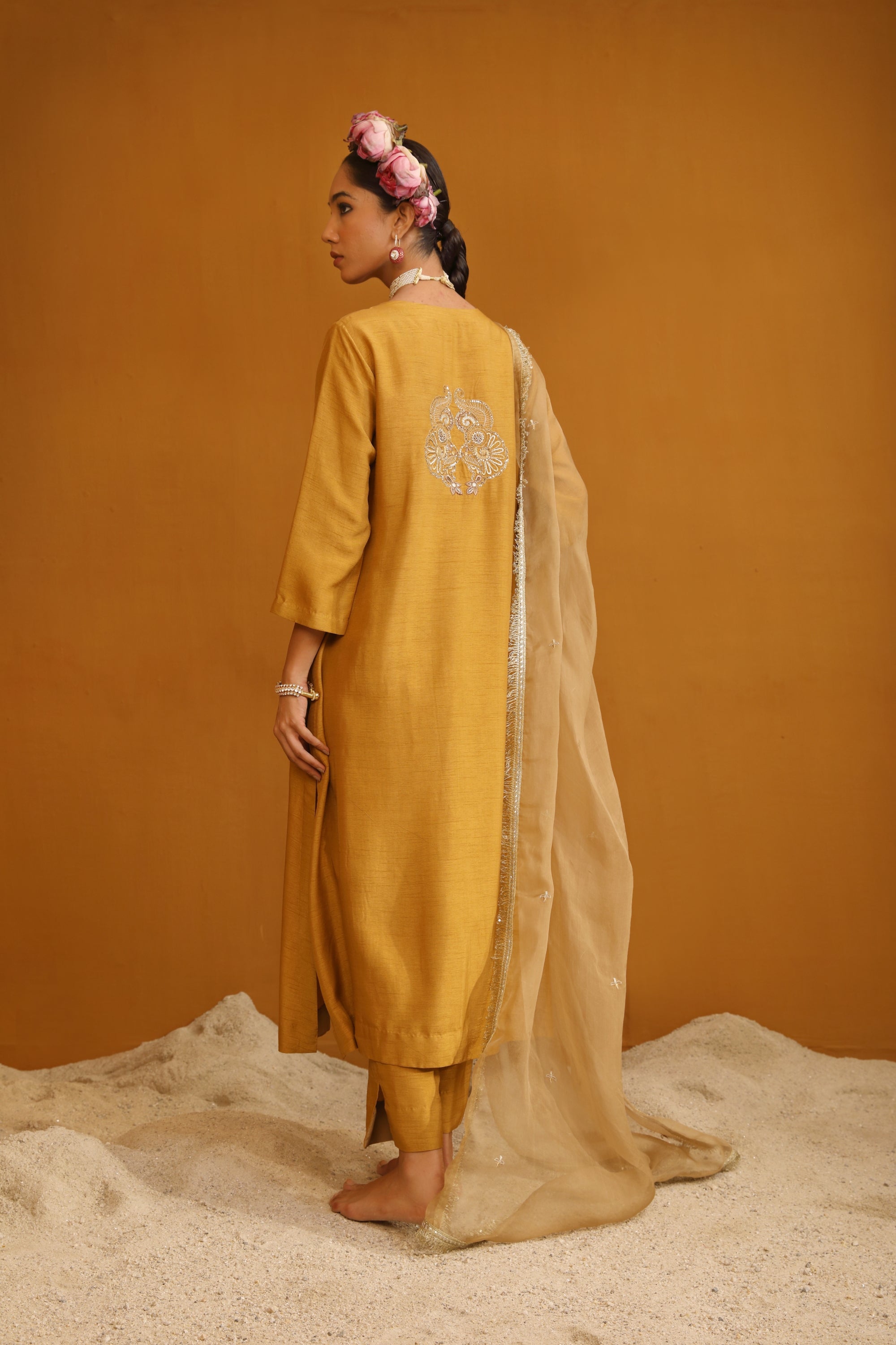 Firoza Kurta Set - Gold