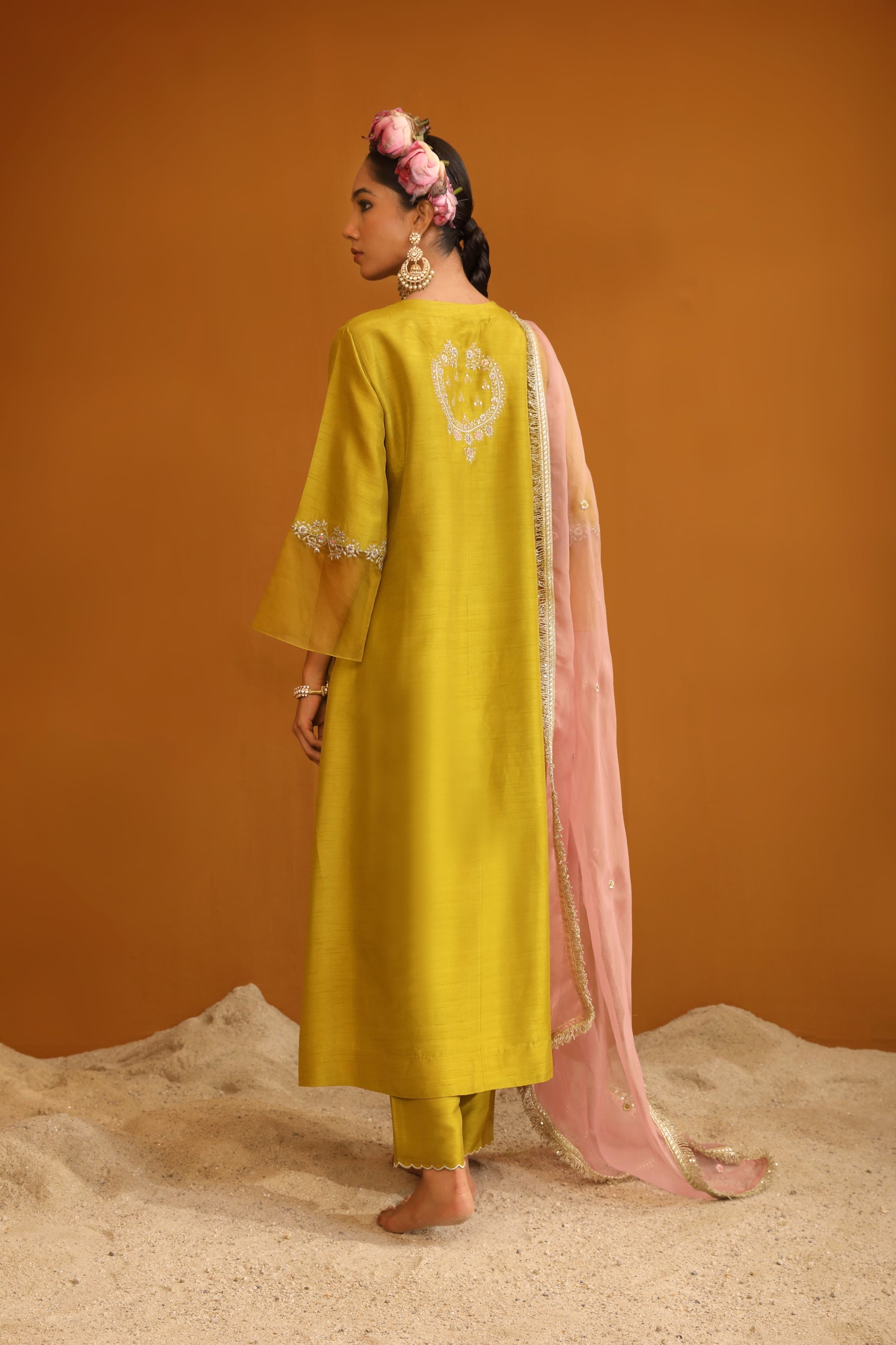 Shehnaz Kurta Set - Pear Green