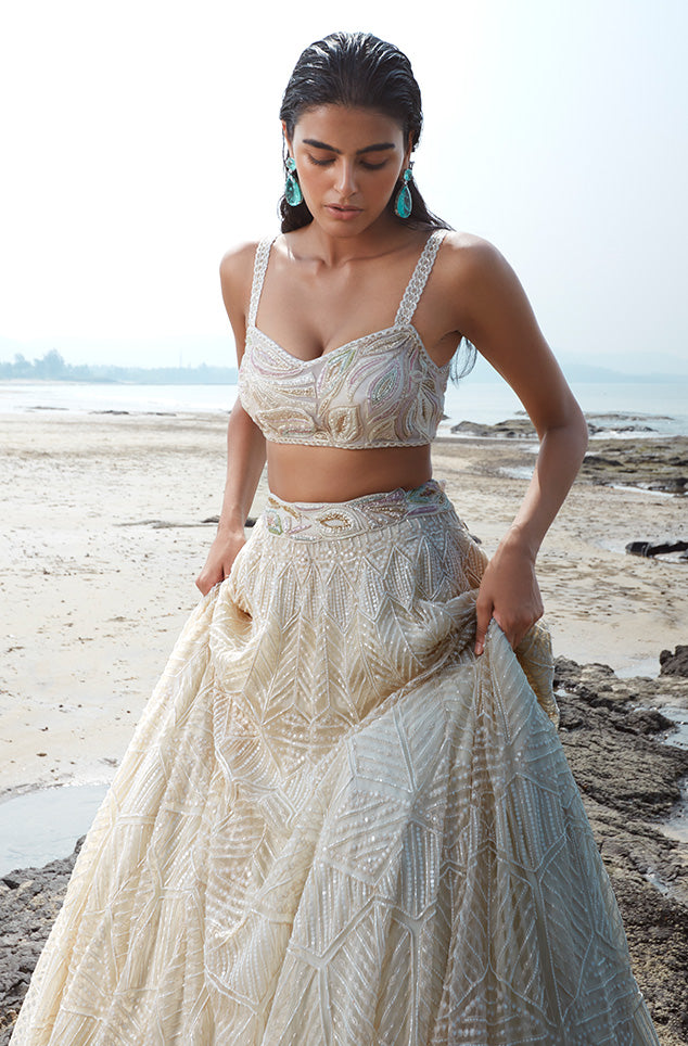 Ivory Gennadiya Lehenga Set