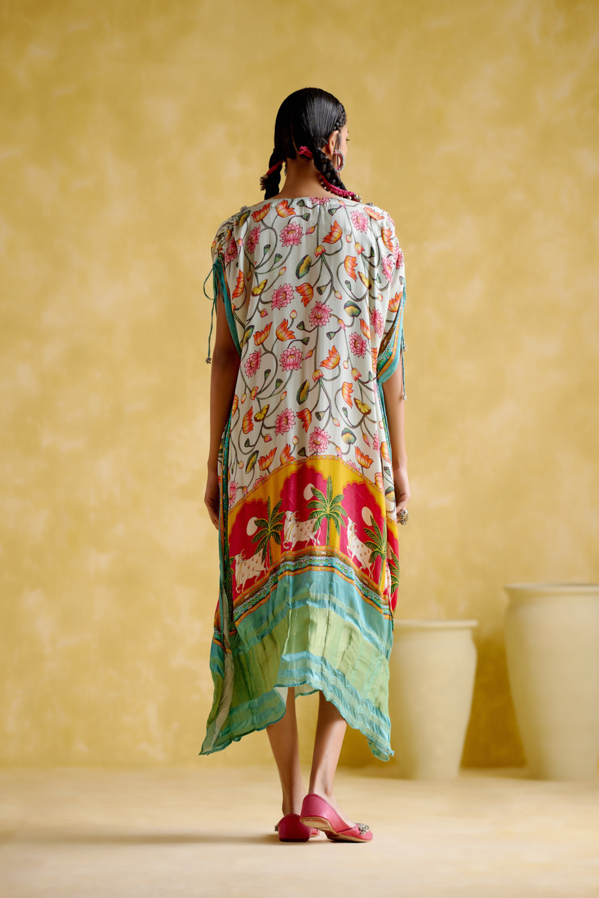 Linus- turquoise printed kaftan