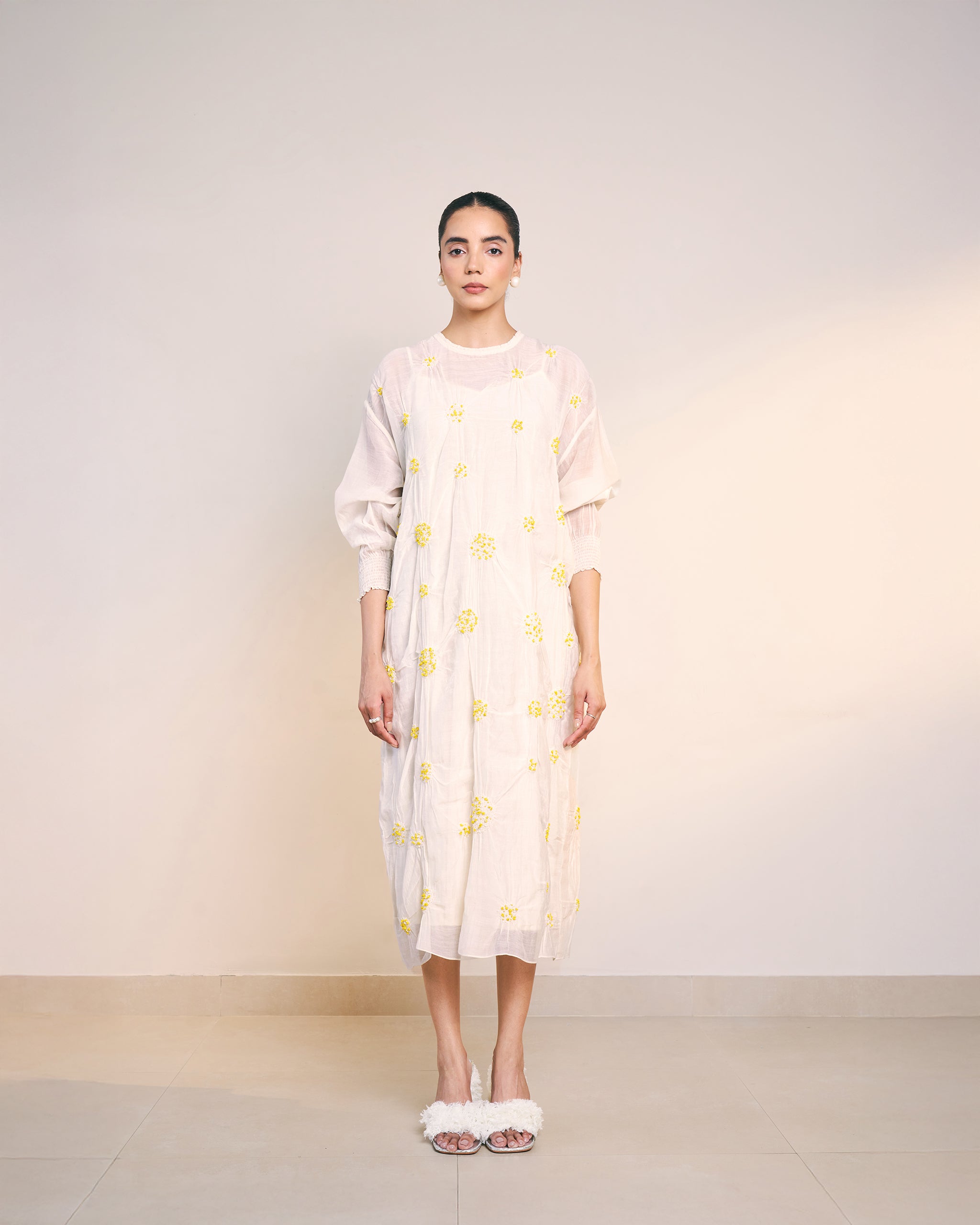 Off White Beam Dress