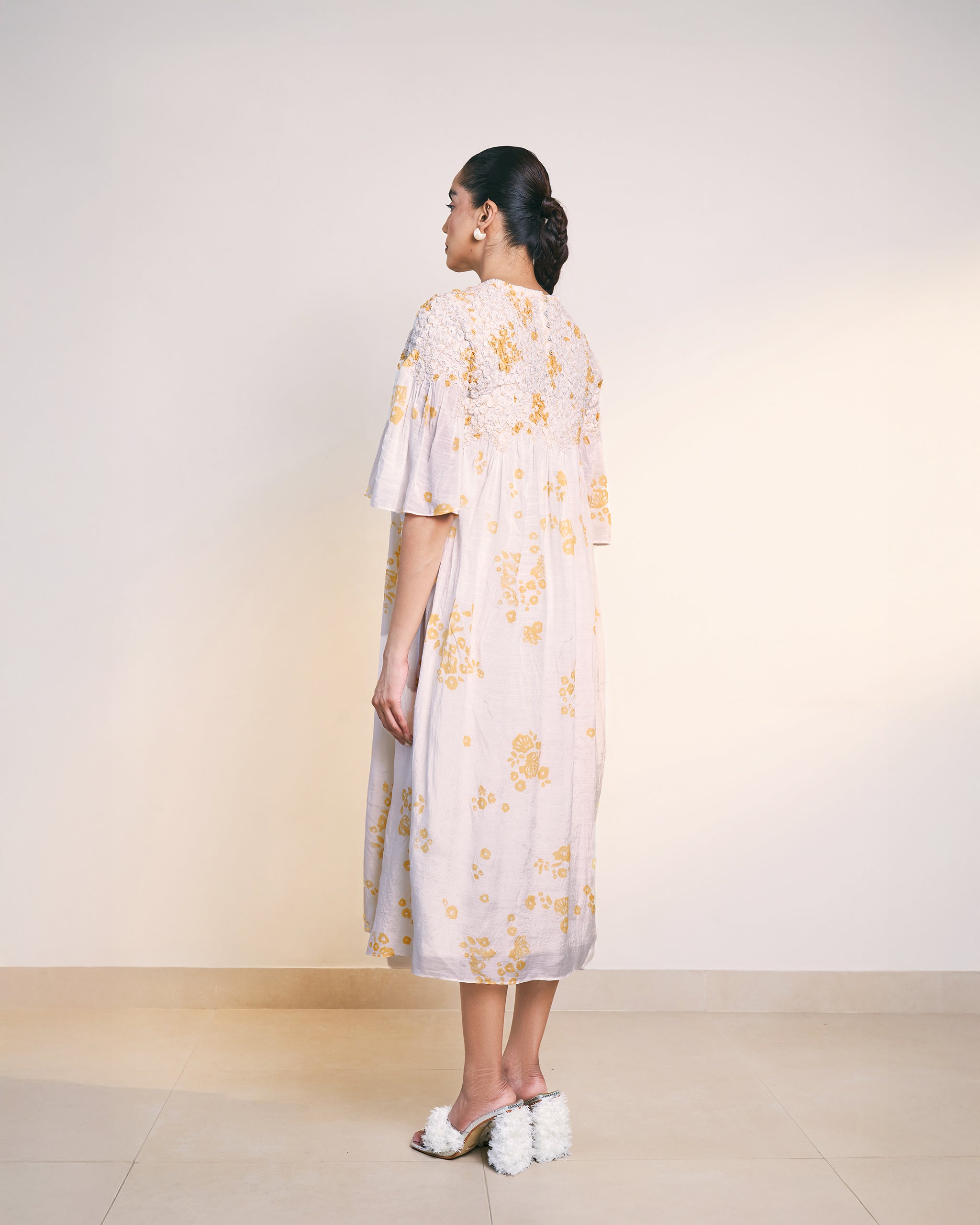 Off White Flora Dress