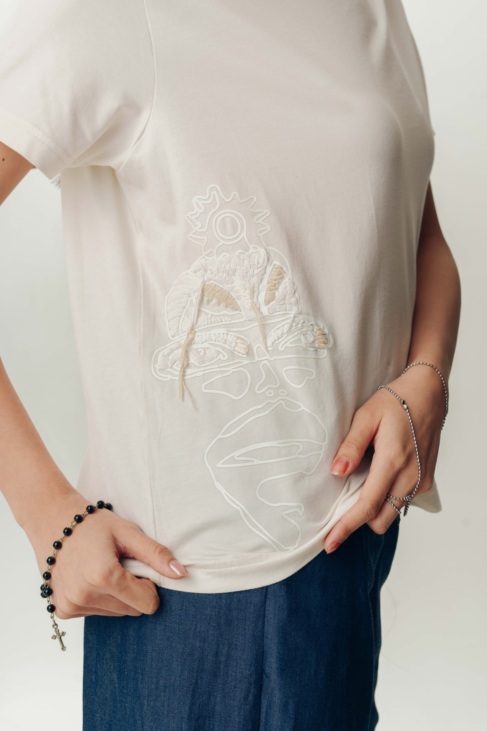 Embroidered Half Sleeve T Shirt