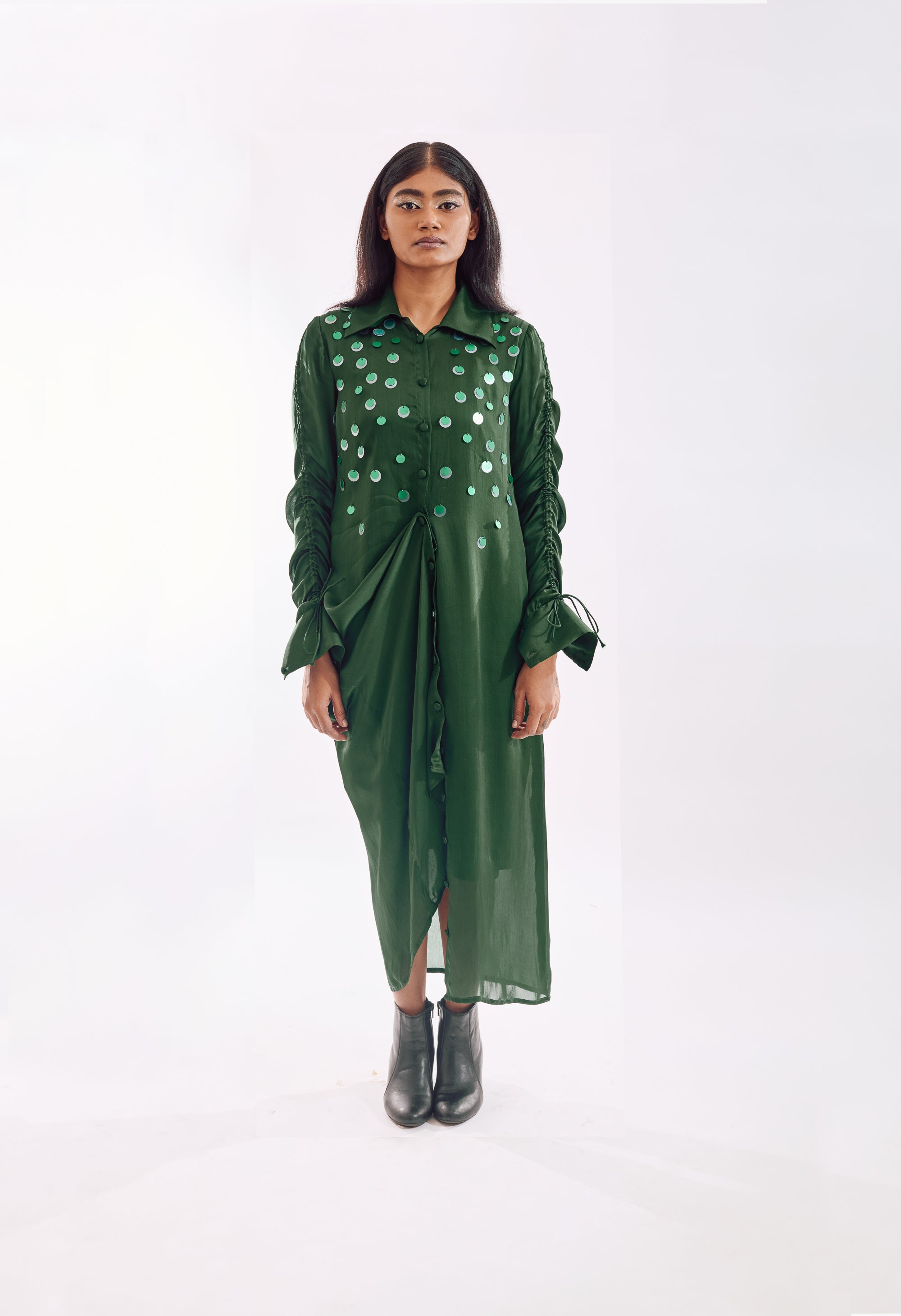 Drapped Sequin Dress