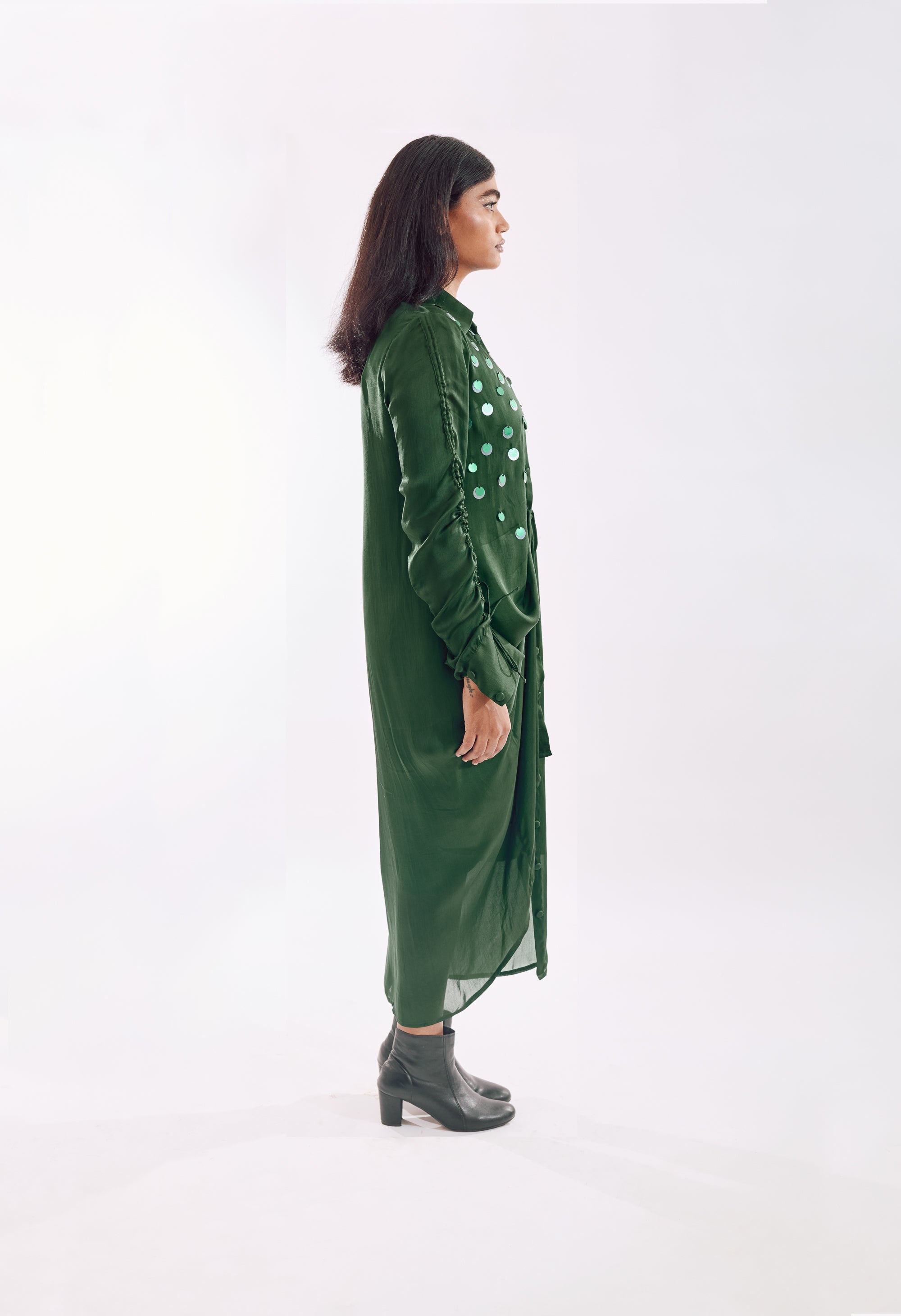 Drapped Sequin Dress