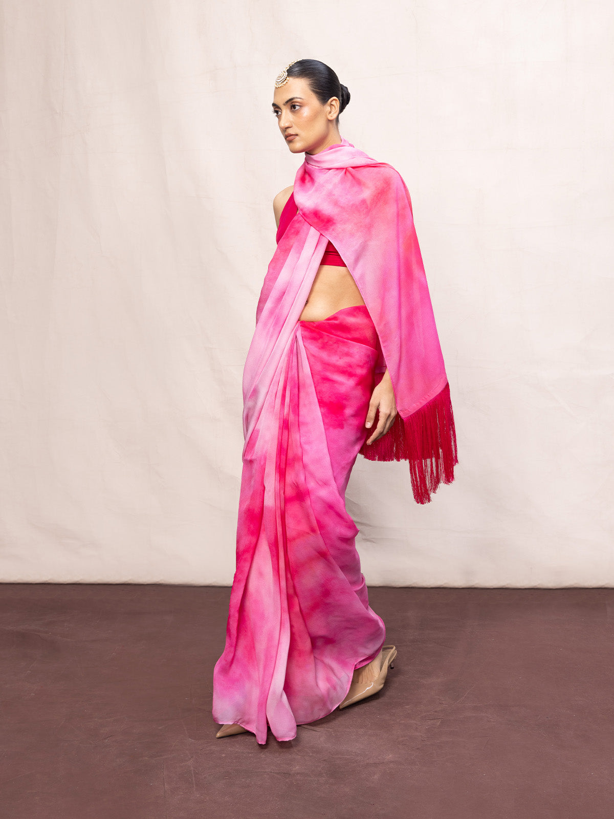 Multicolour Chiffon Digital Print Saree