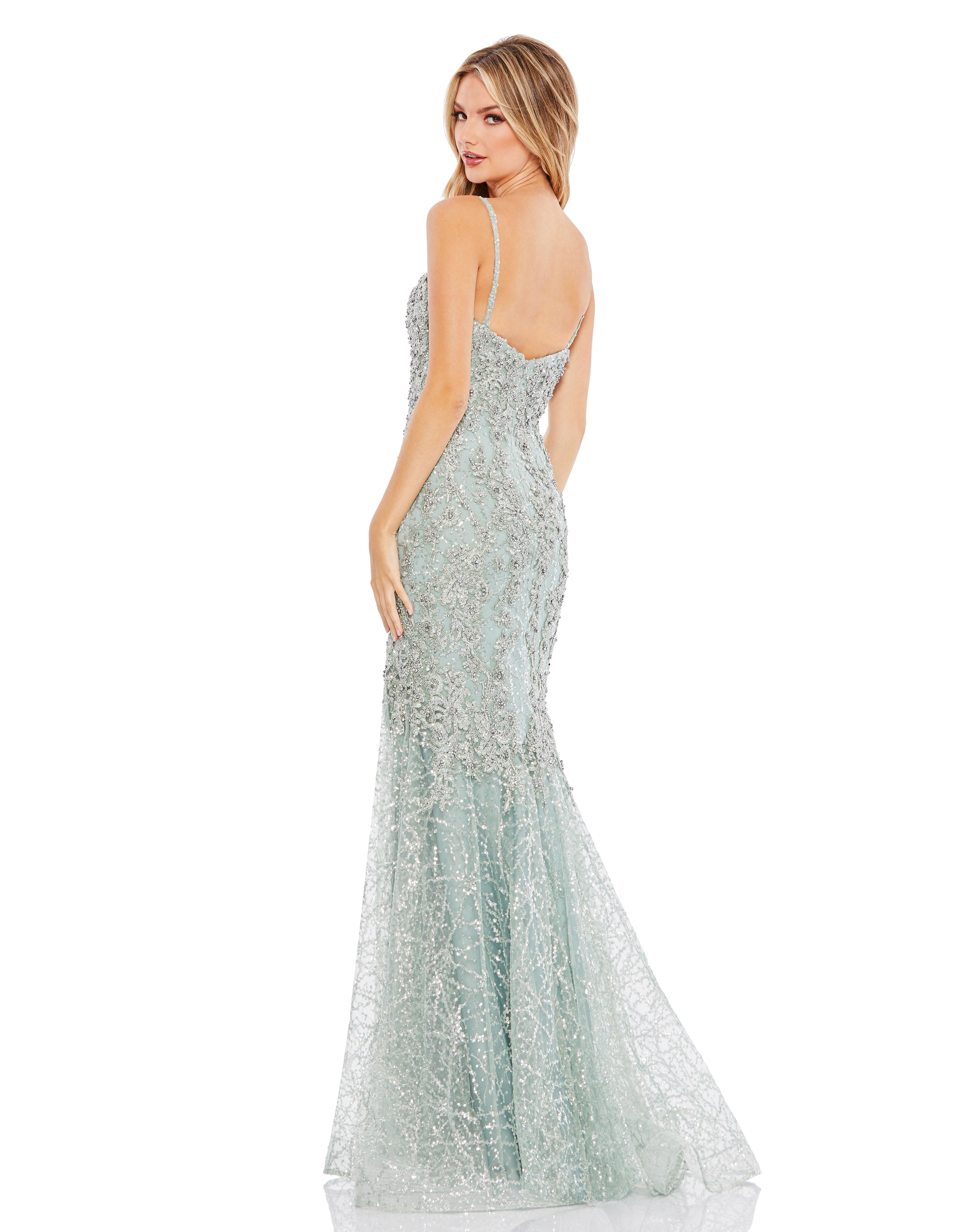 Embroidered Long Gown