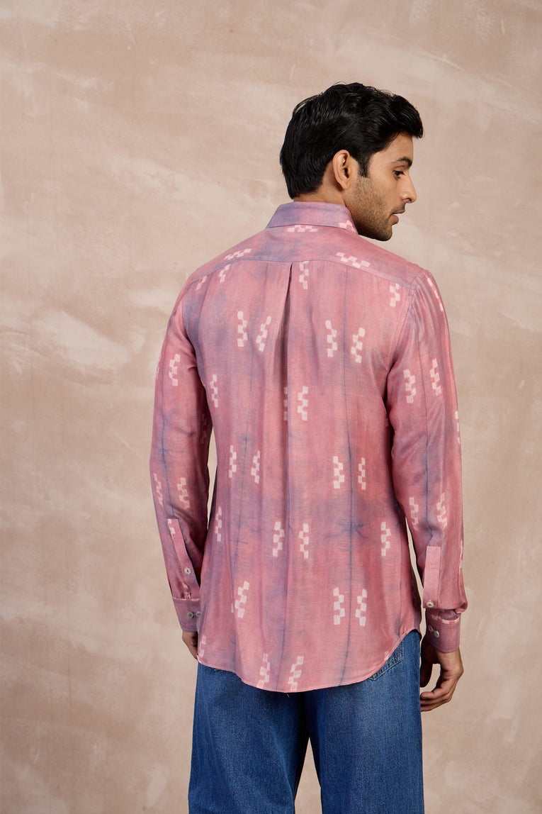 Lilac-lego Bamboo Silk Leaf Shirt