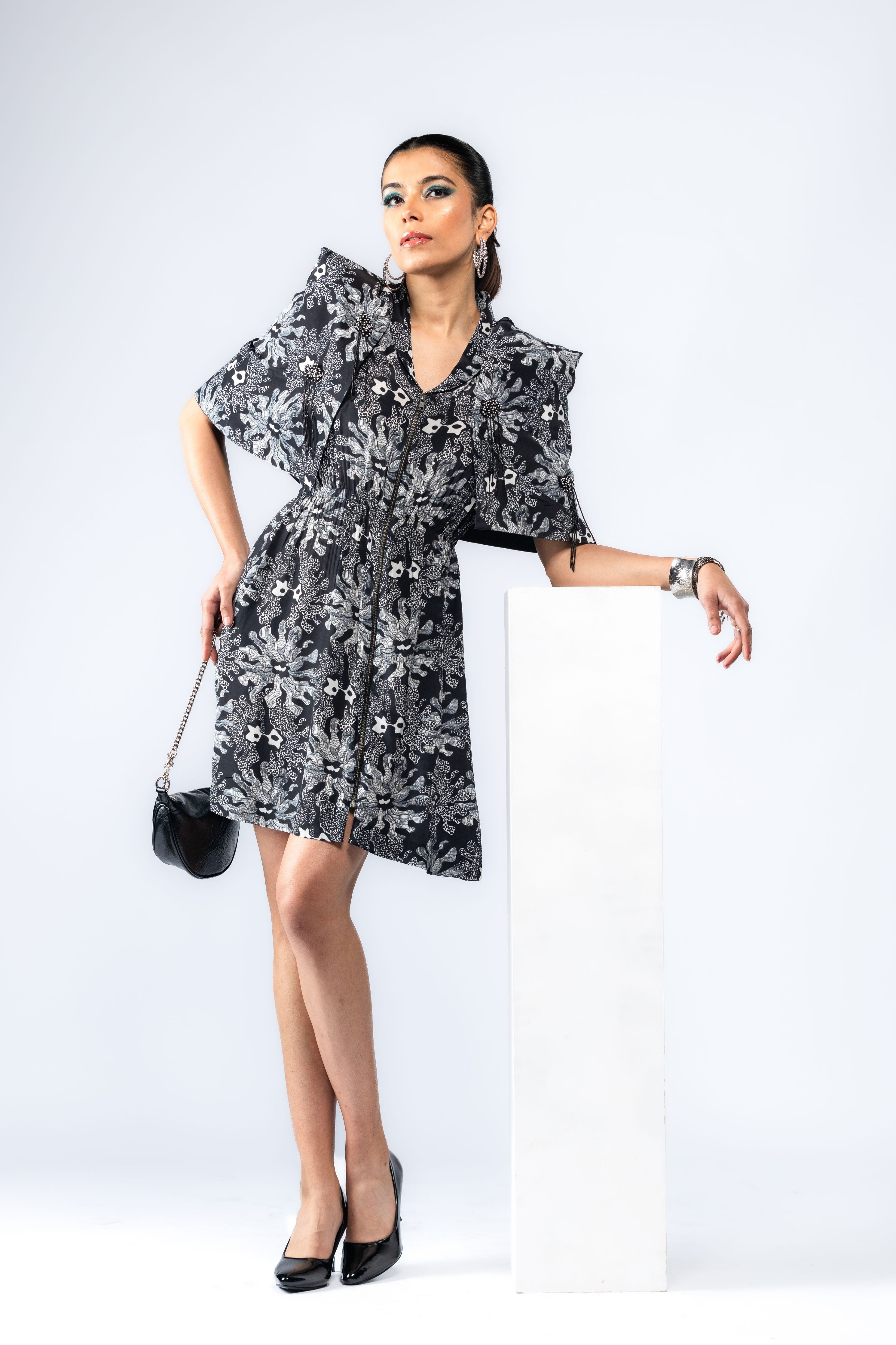 Hand Embroidered Cape Dress