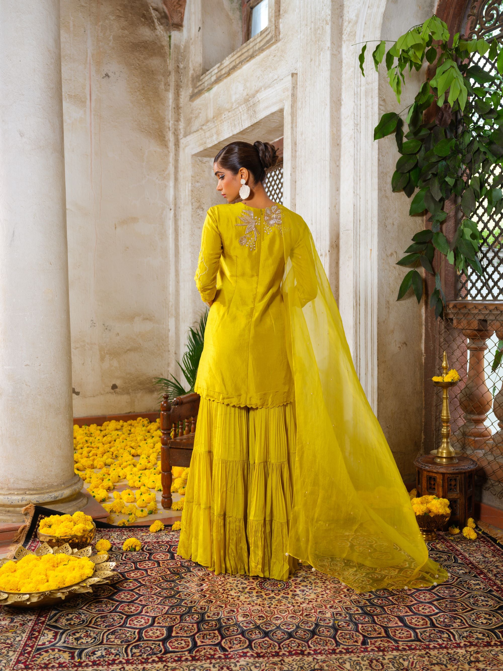 Lemon Twist  Sharara Set