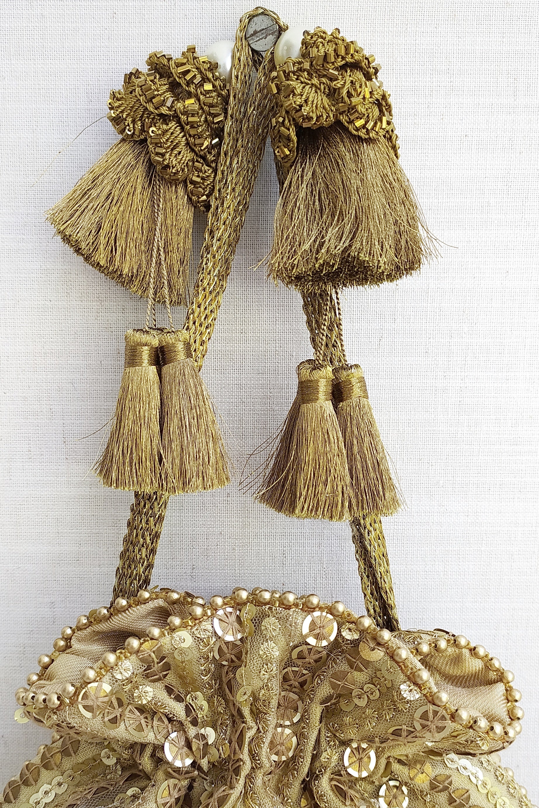 Antique Gold Sequin Potli Bag