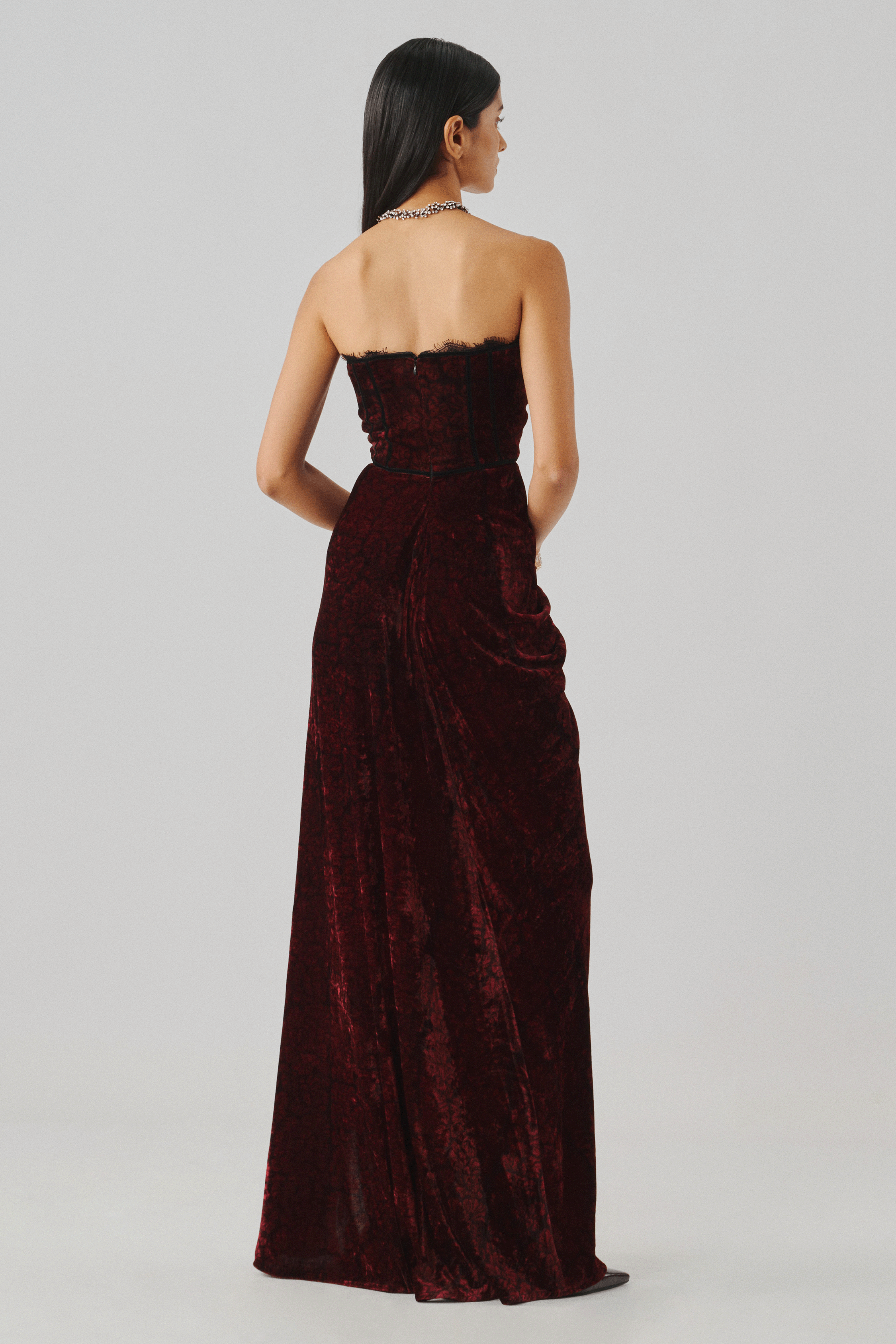 Charlotte Velvet Ajrakh Gown