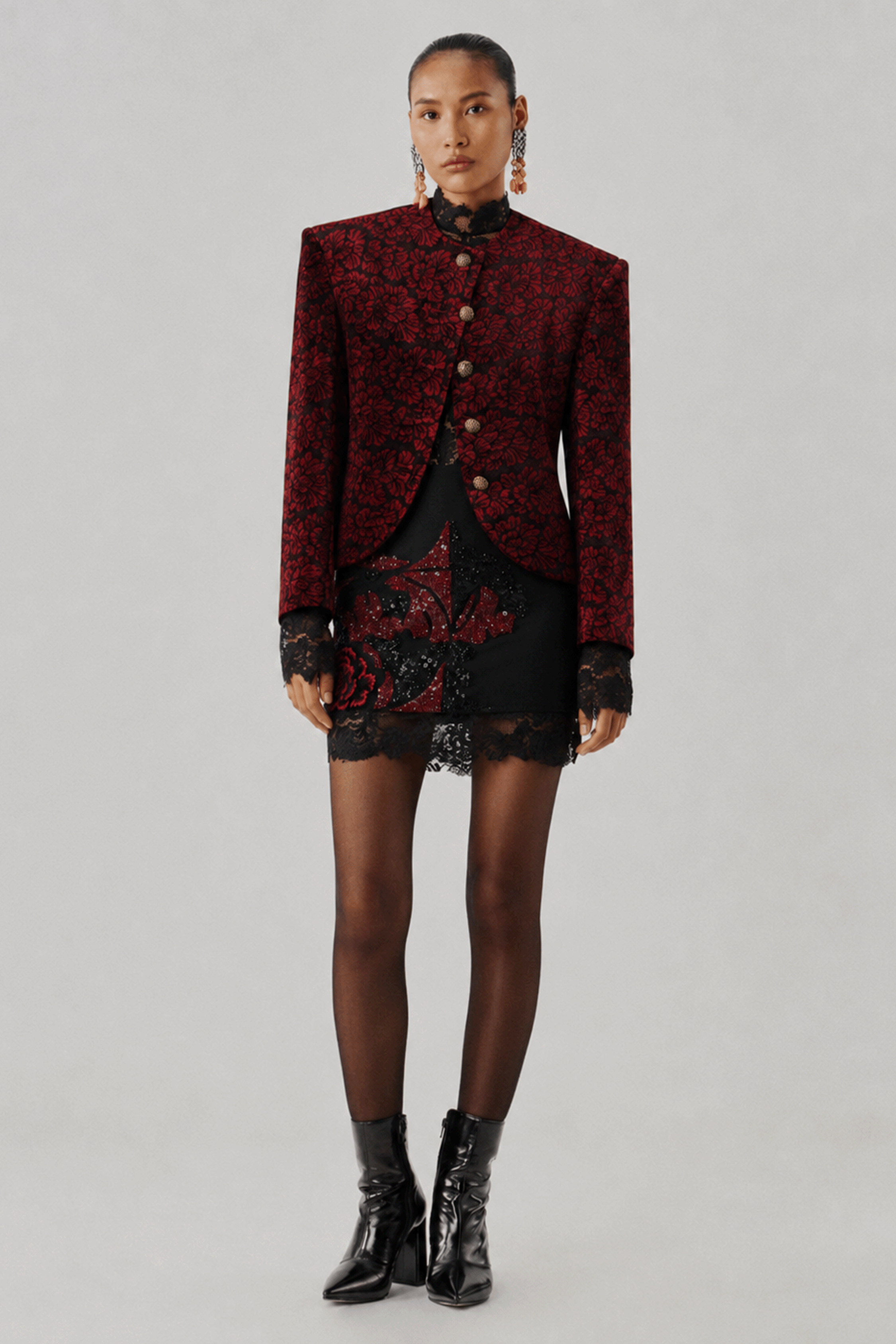 Highland Bloom Ajrakh Jacket