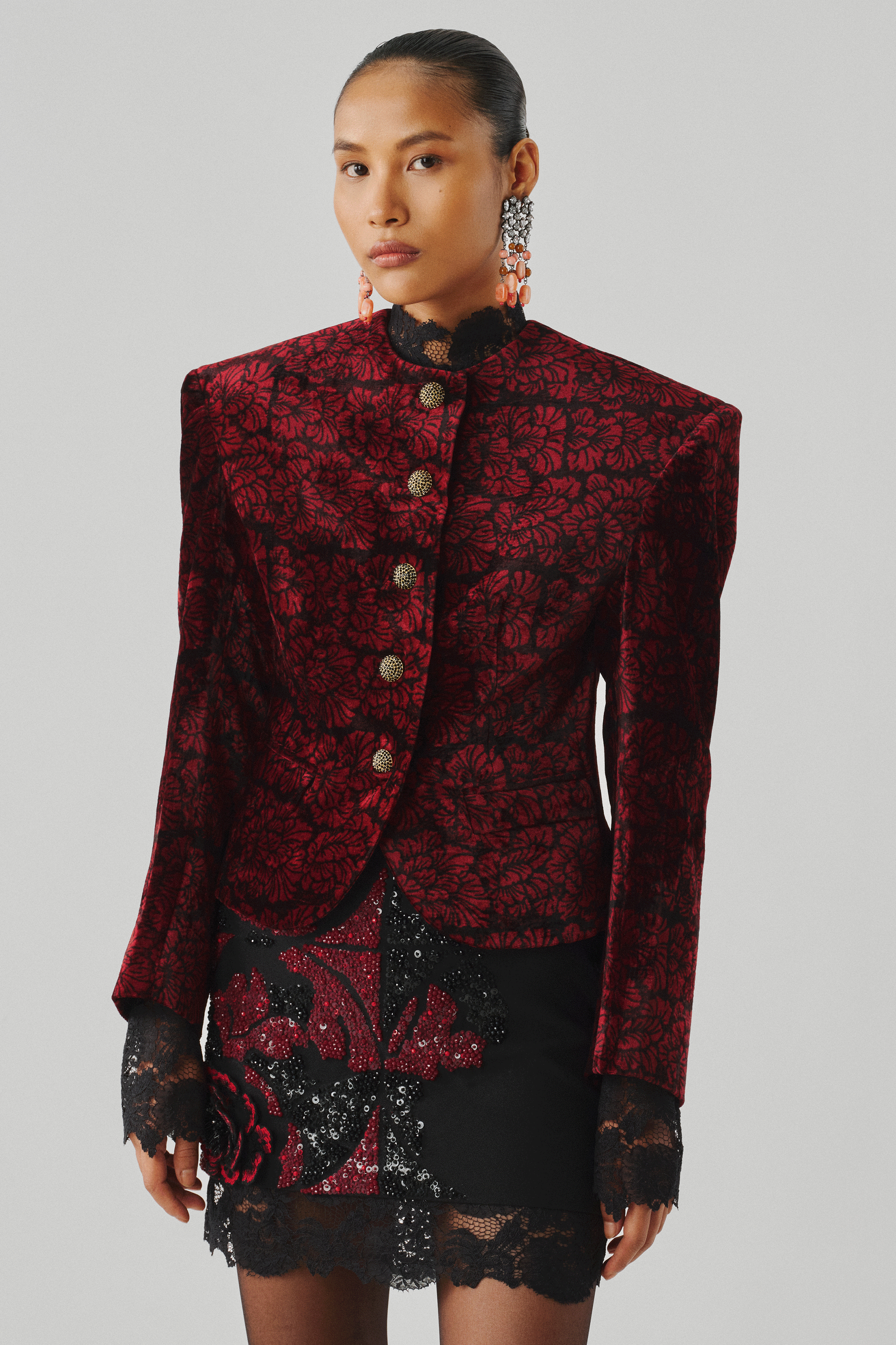 Highland Bloom Ajrakh Jacket