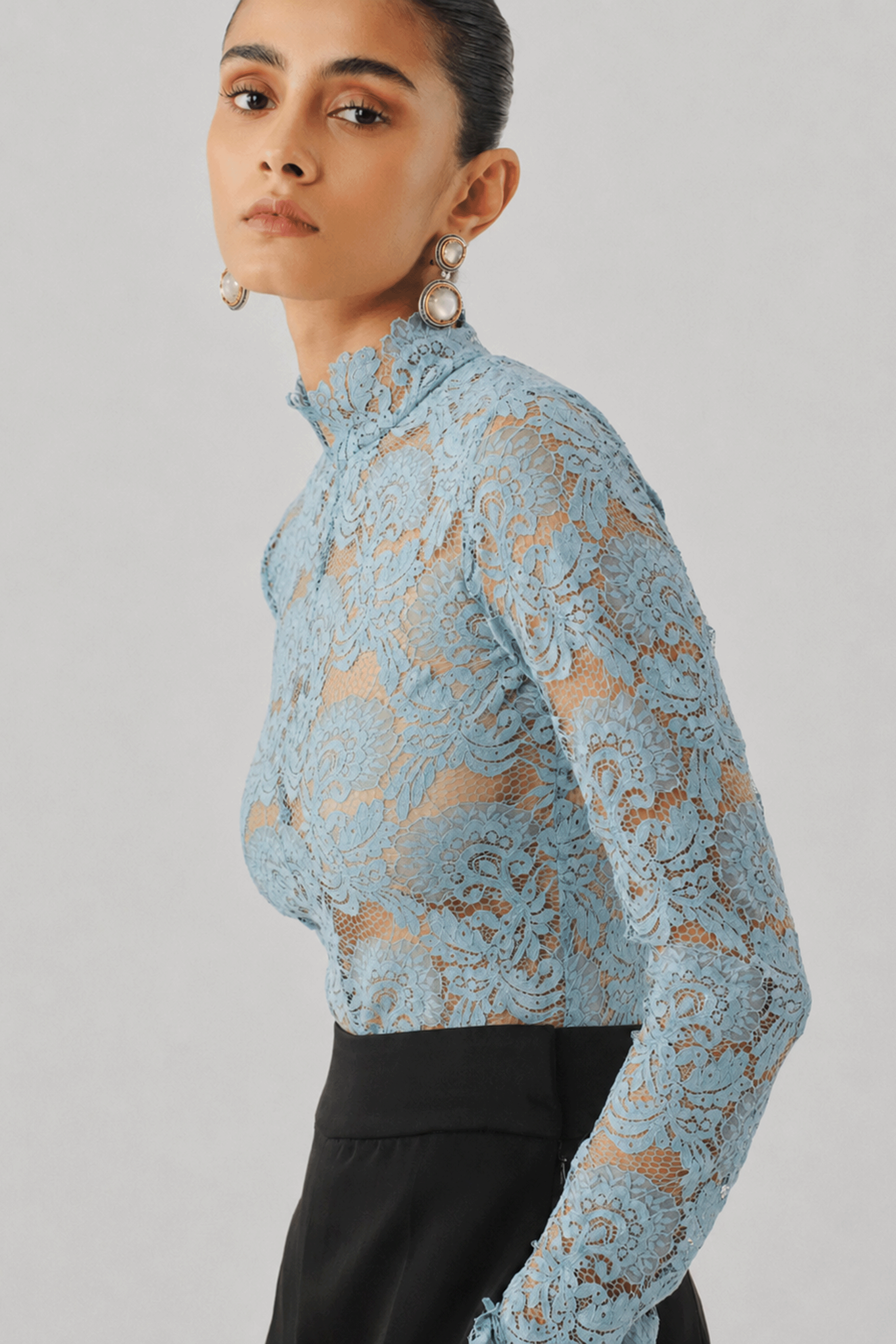 Muse Bodysuit In Sky Blue