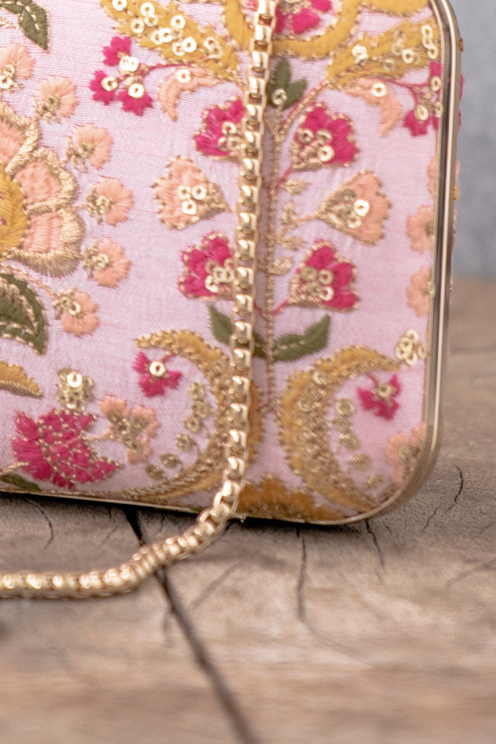 Pink box 2024 clutch bag