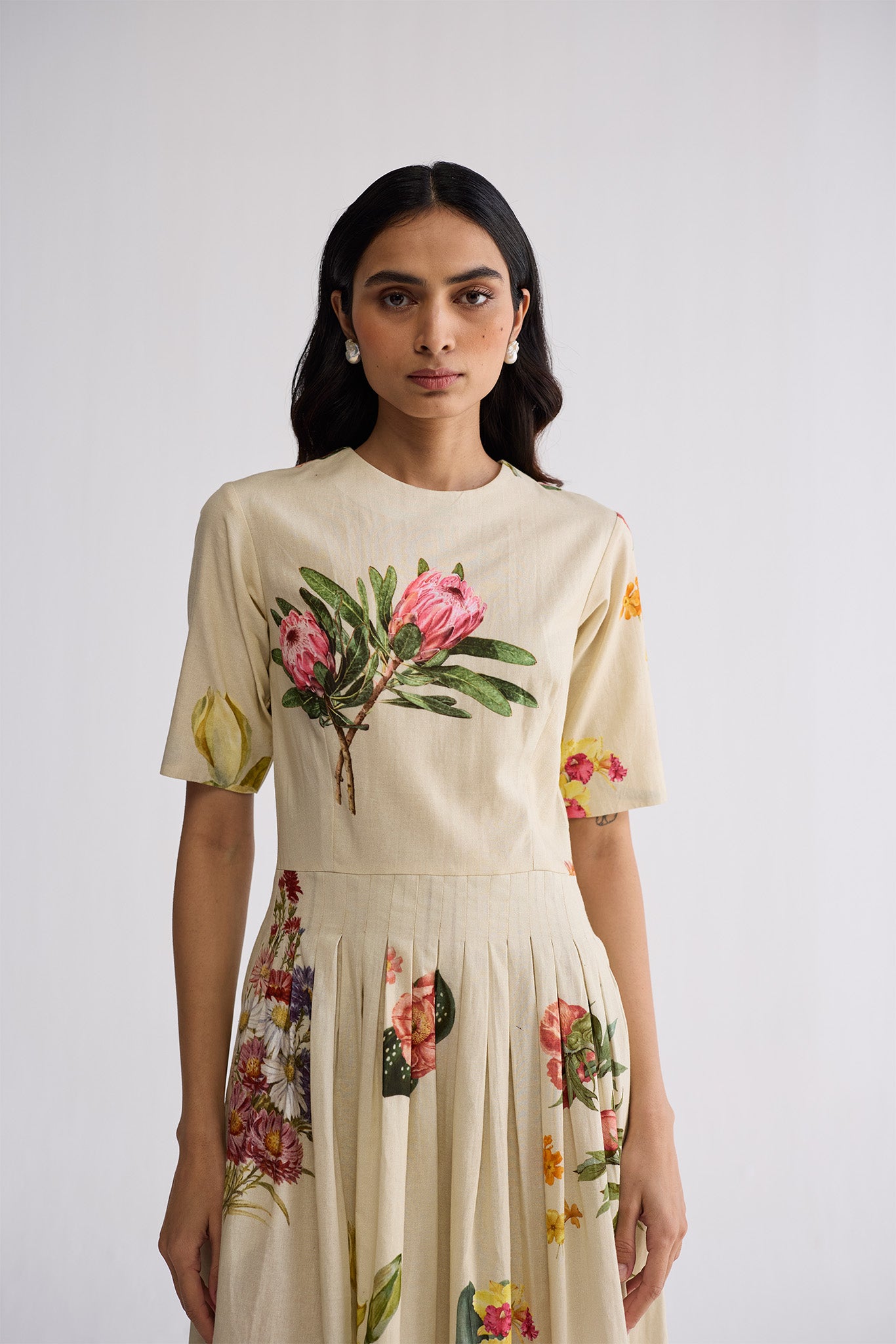 Primavera Cotton Pintucks Dress