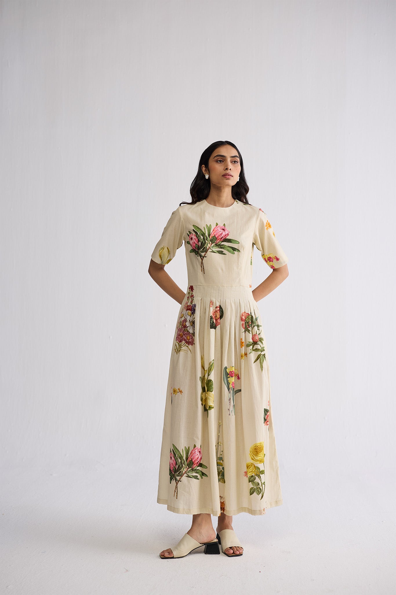 Primavera Cotton Pintucks Dress