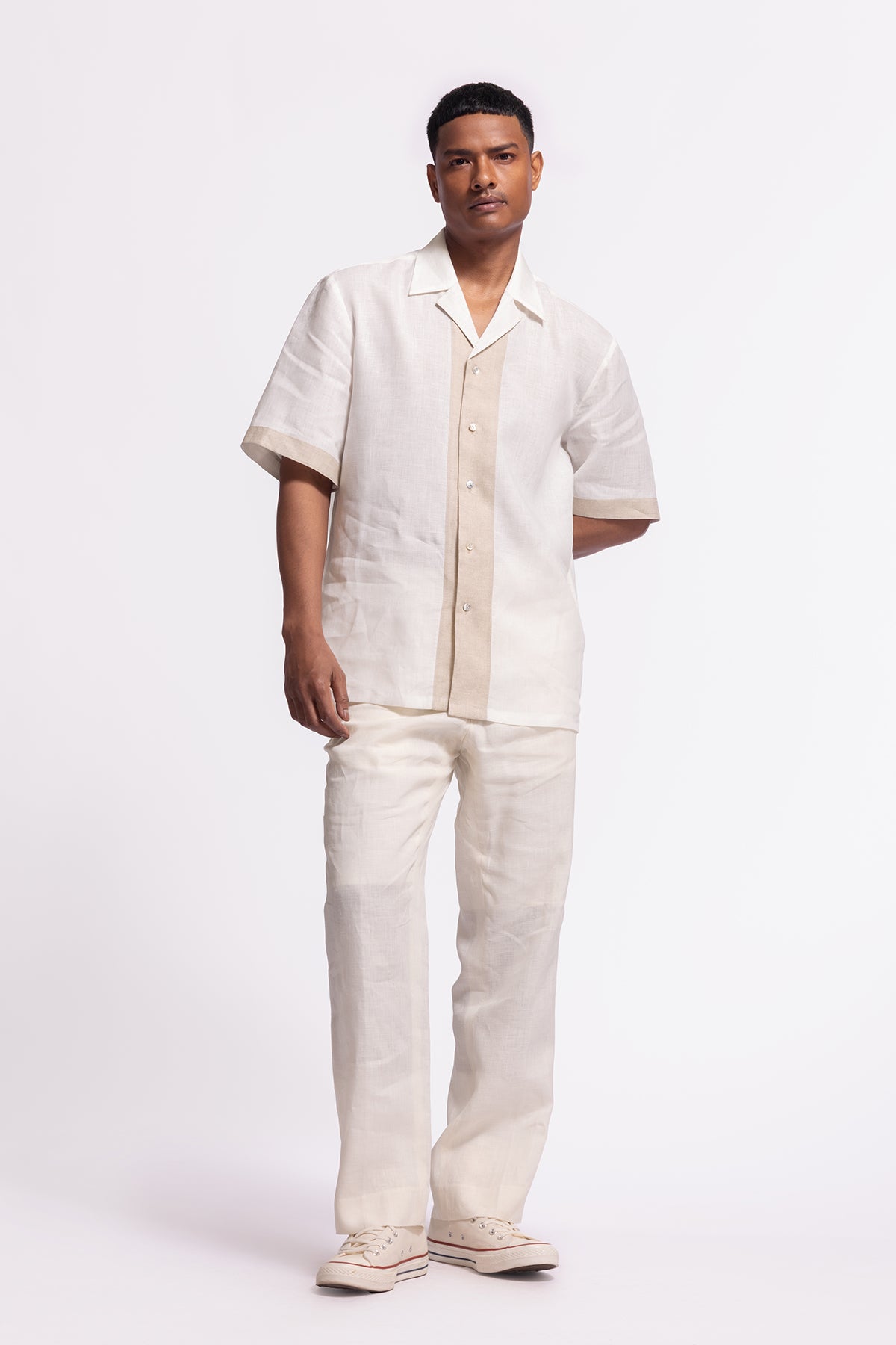 Men's Linen Printed Shirt