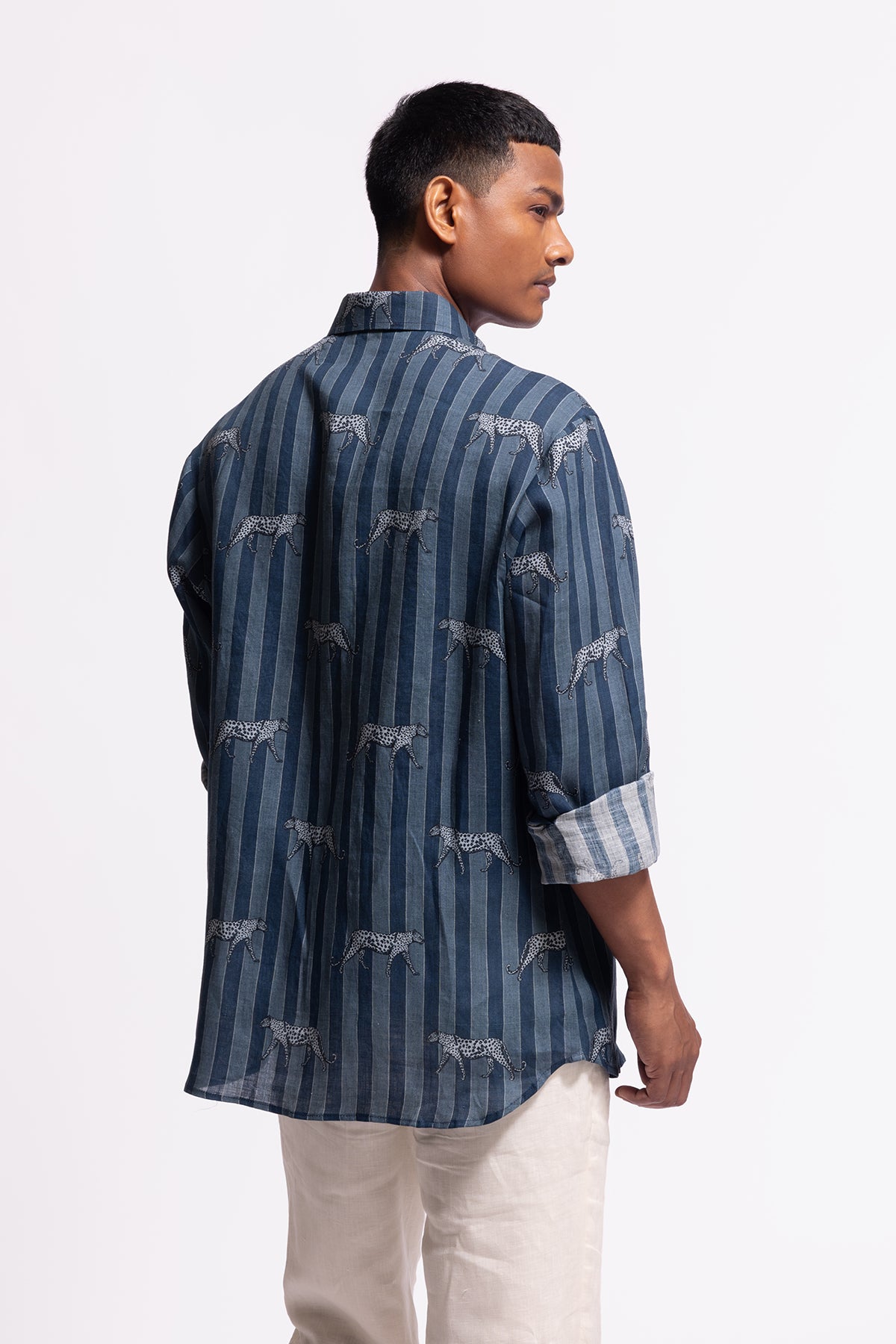 Men's Linen Wild Printed Shirt
