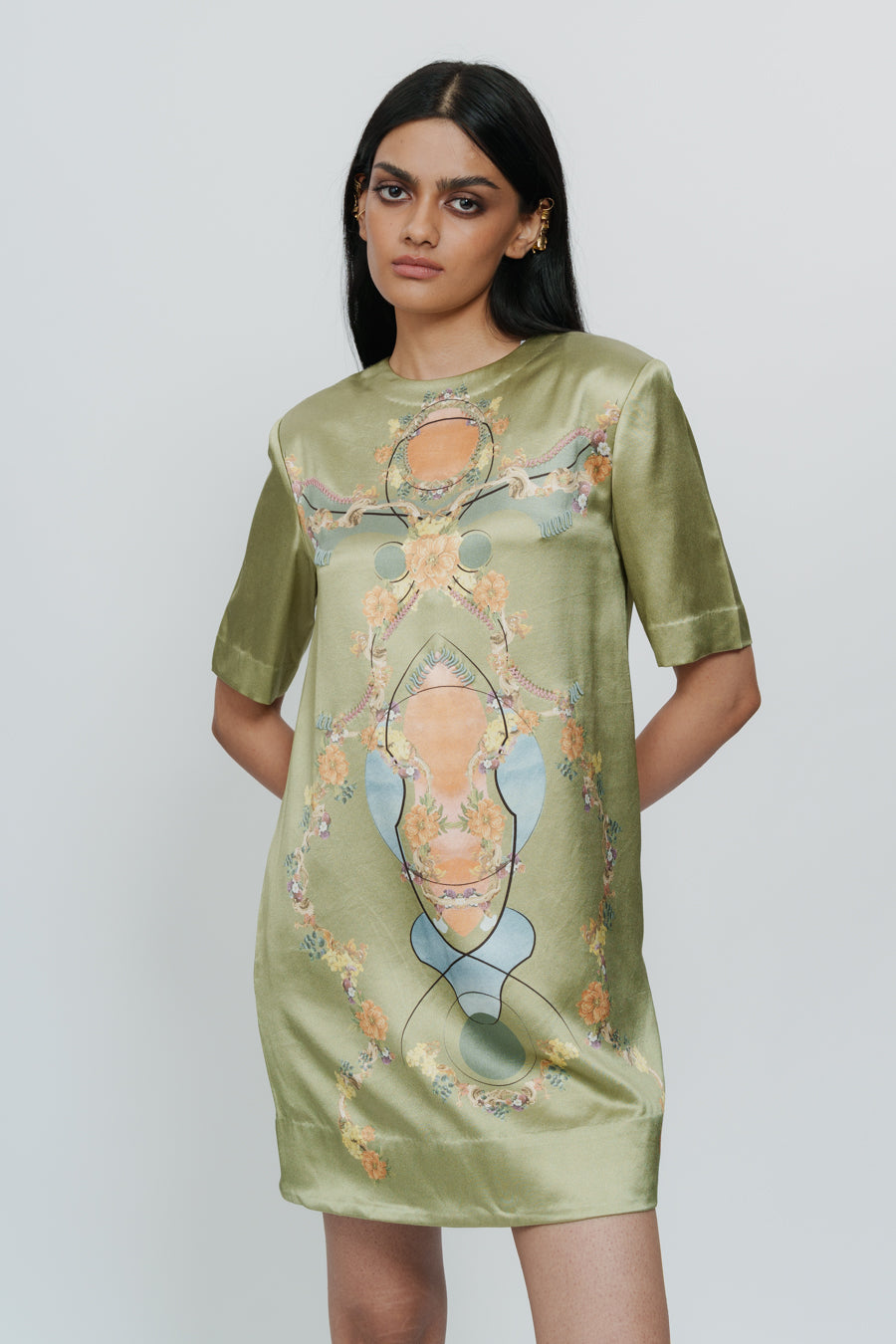 Printed Silk Dress