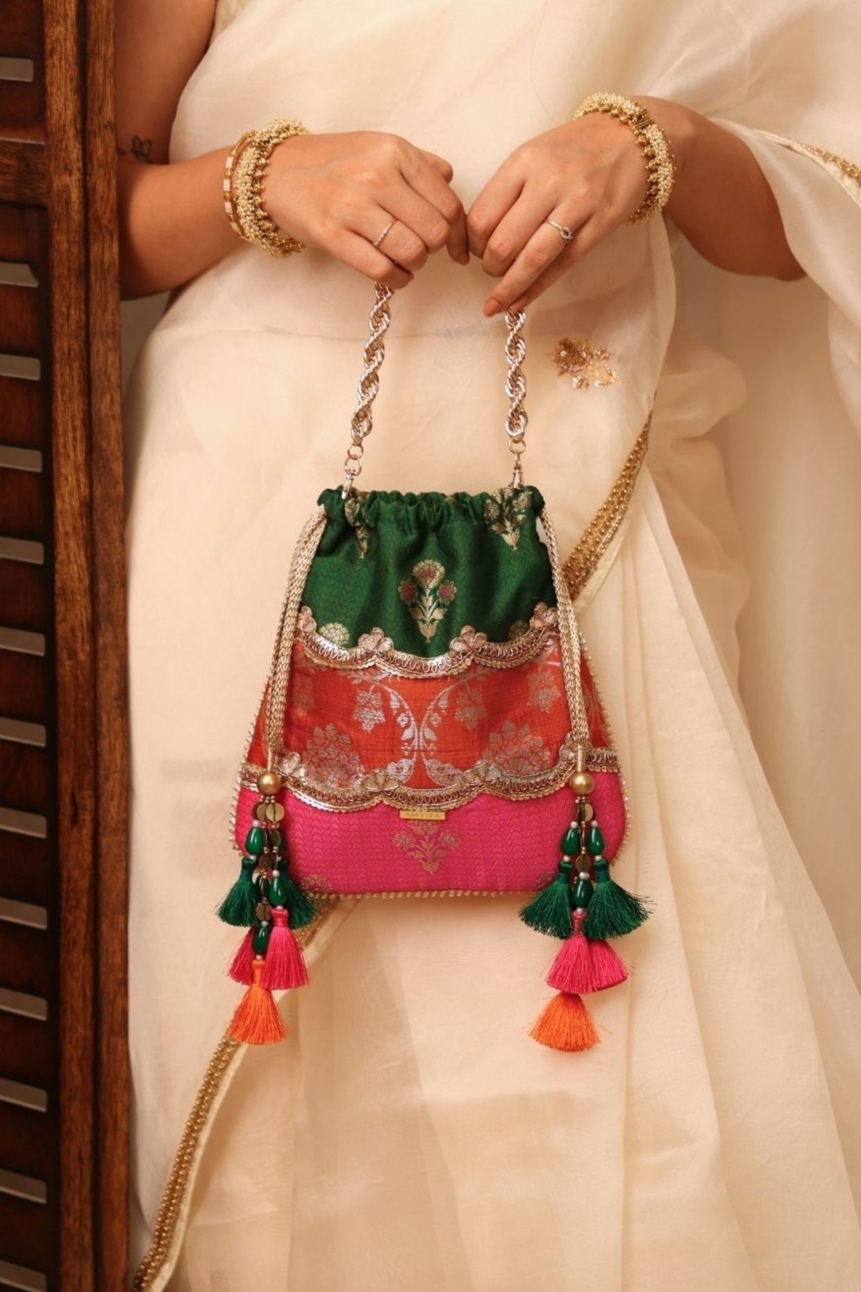 Pure Silk Potli - Multi Color