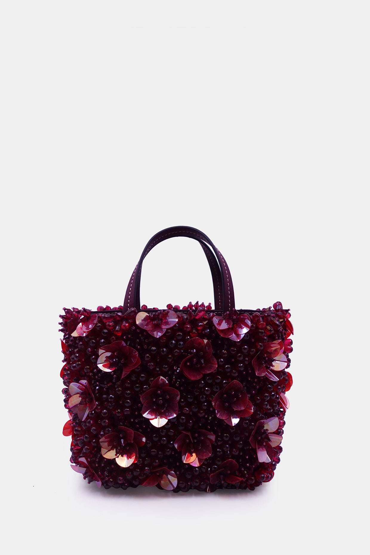 Burgundy Orchid Bucket Bag