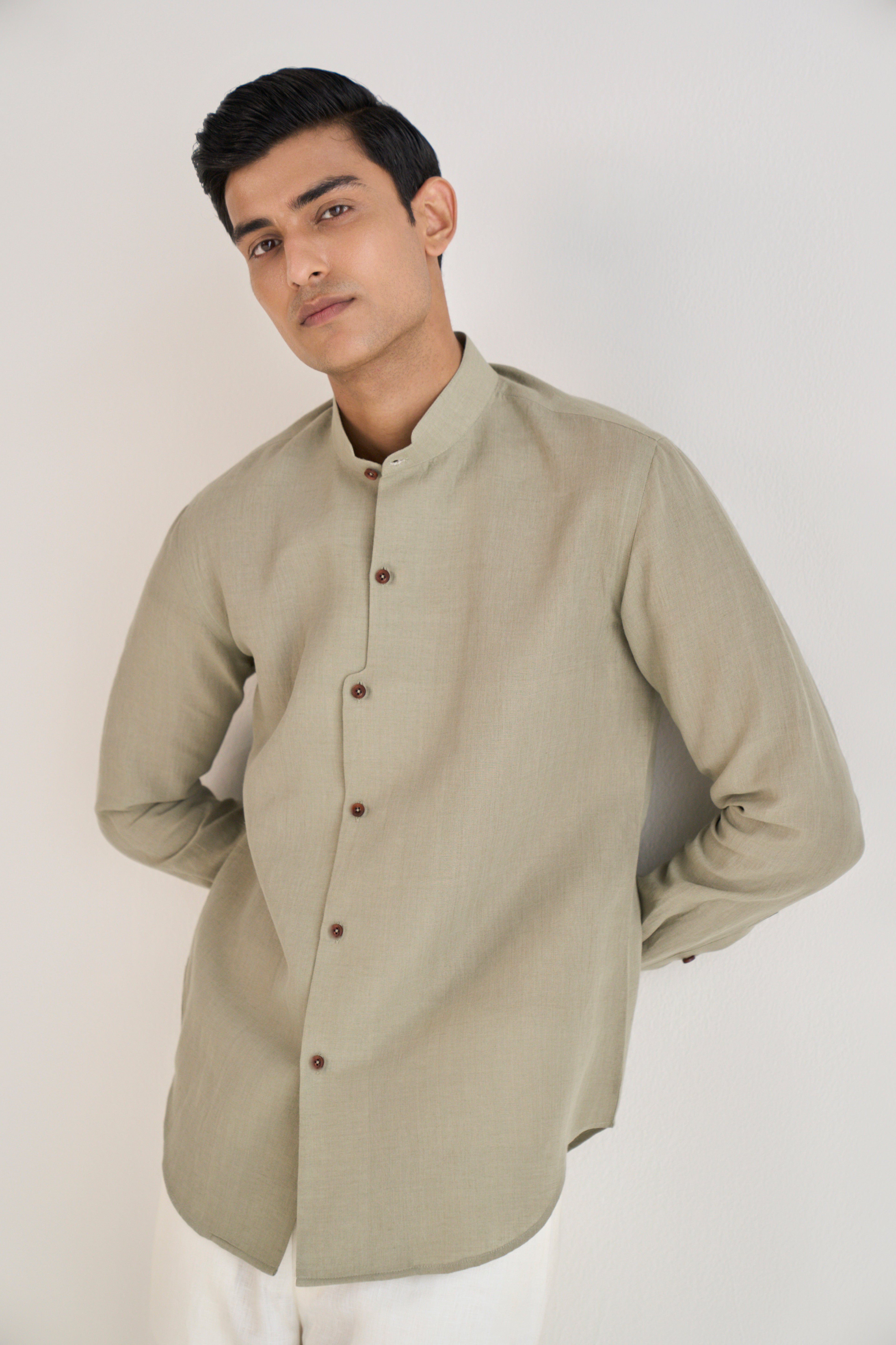 Curverd Placket Shirt