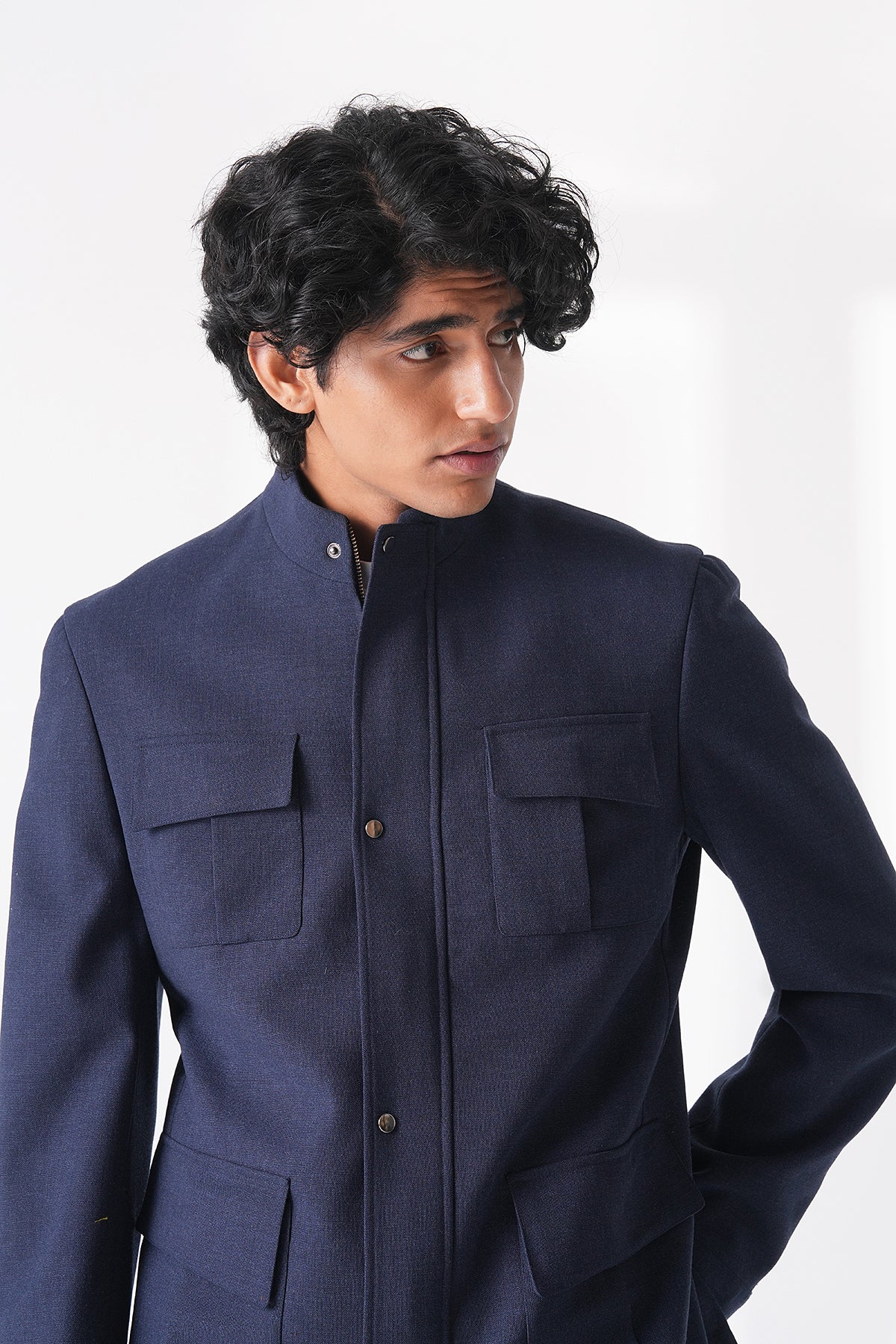 Summer Wool Patch Pocket Jacket