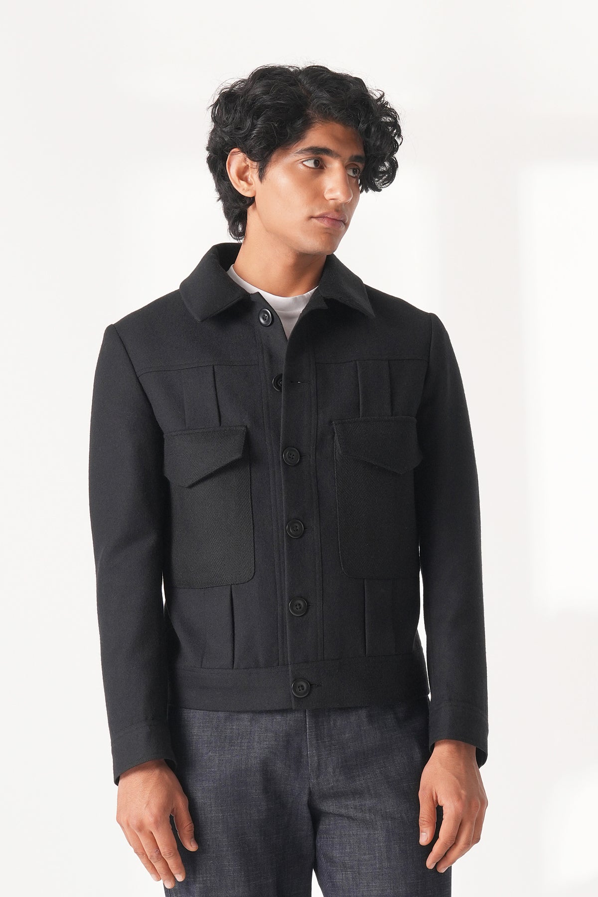 Patch Pocket Wool Jacket