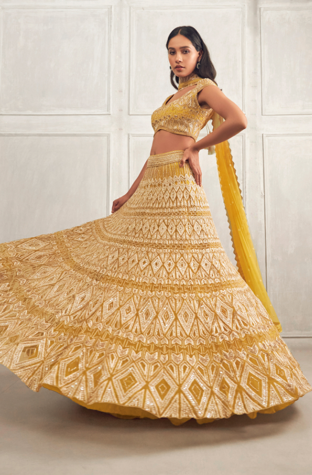 Yellow Lara Lehenga Set