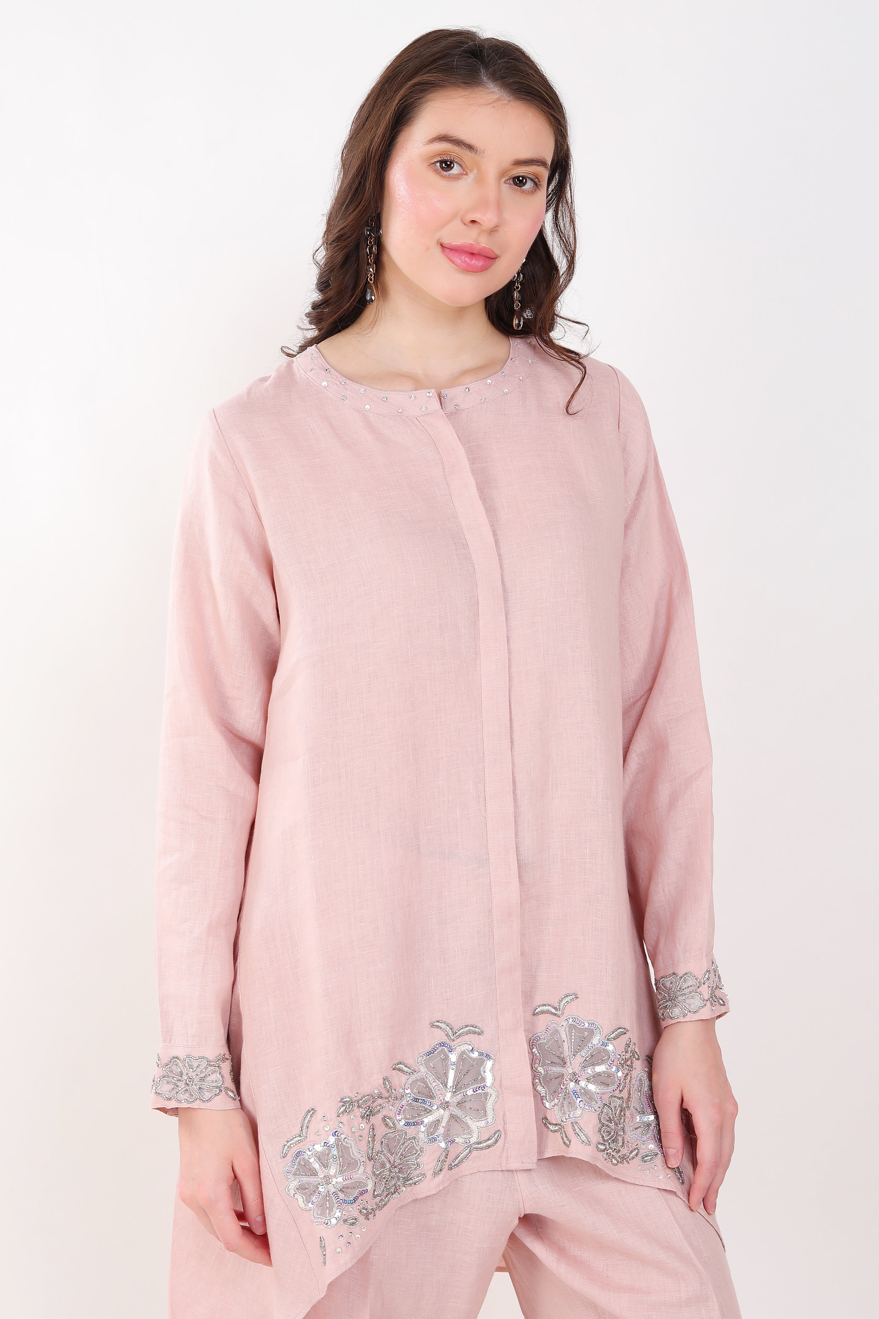 Light Pink Sequin Embroidery Set