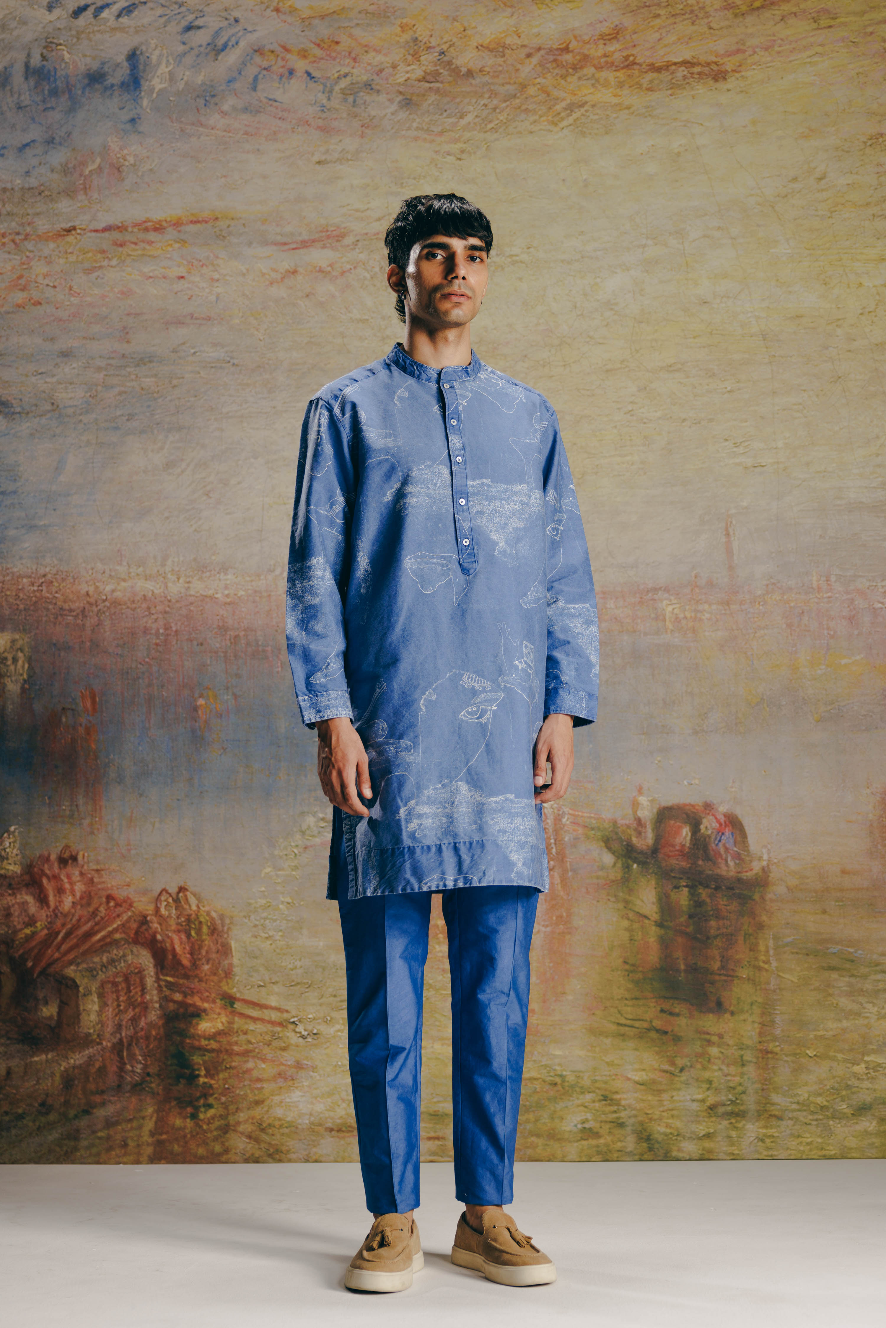 Surrealist Outline Kurta Set