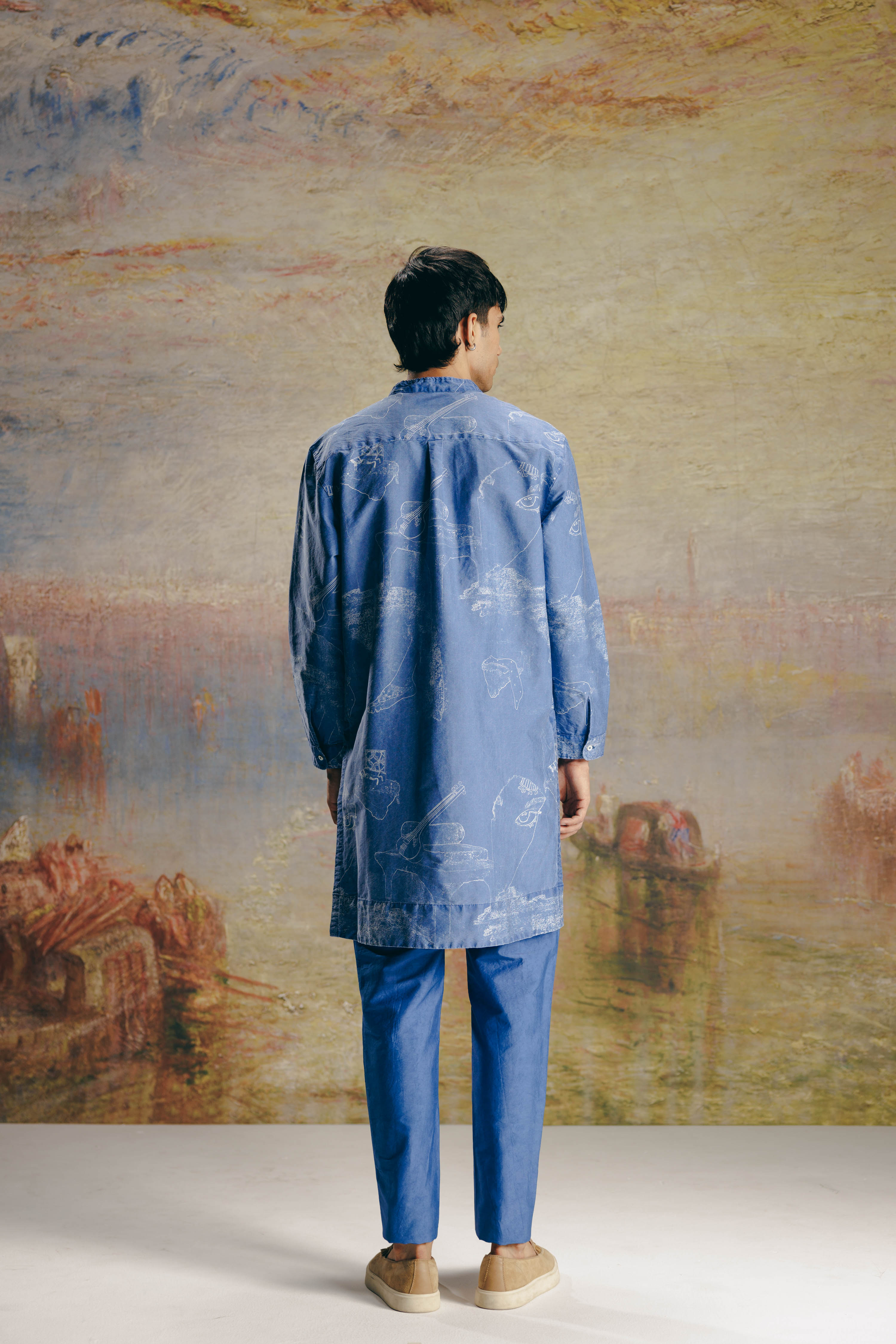 Surrealist Outline Kurta Set