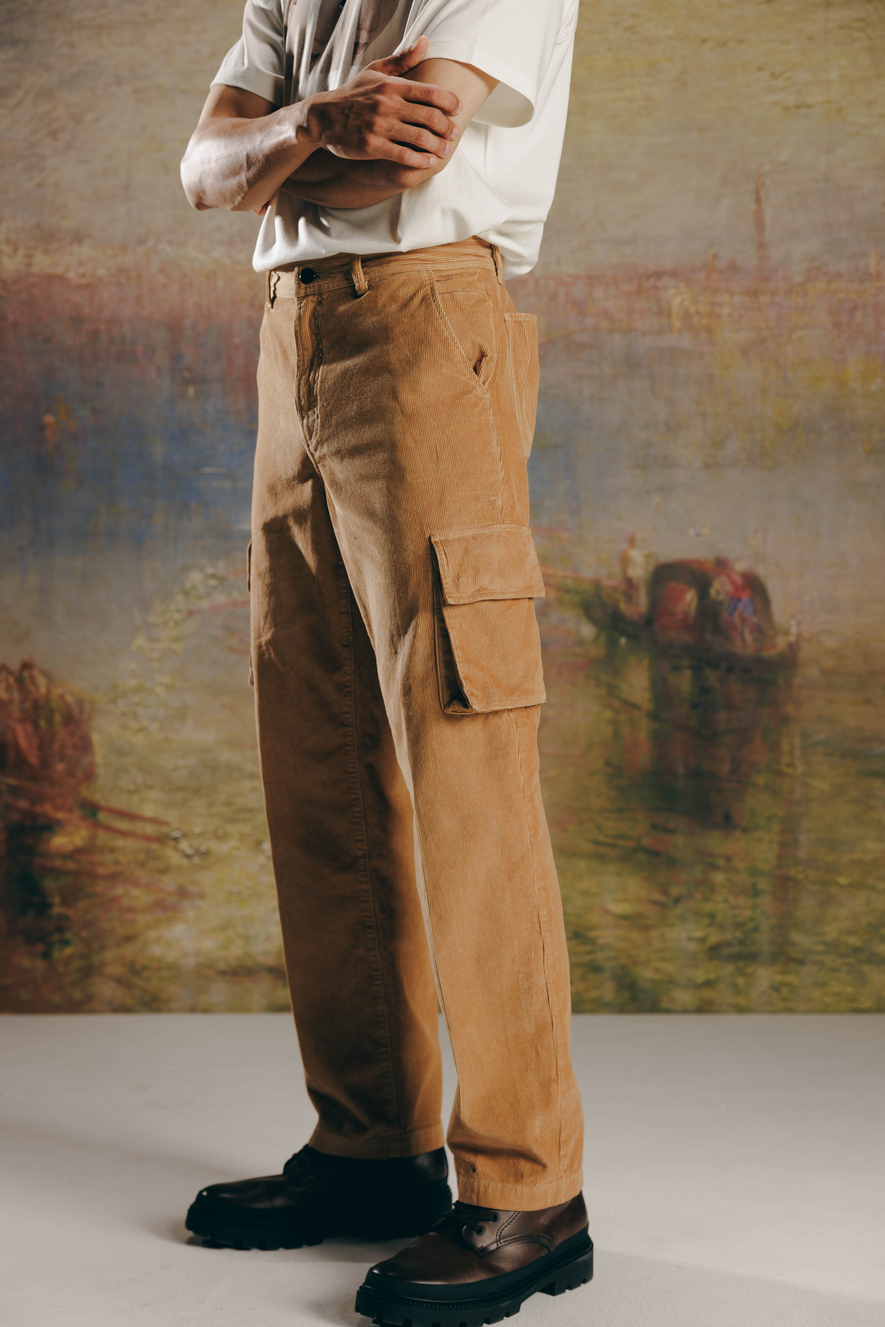 Overdyed Stone Washed Cargo Pants