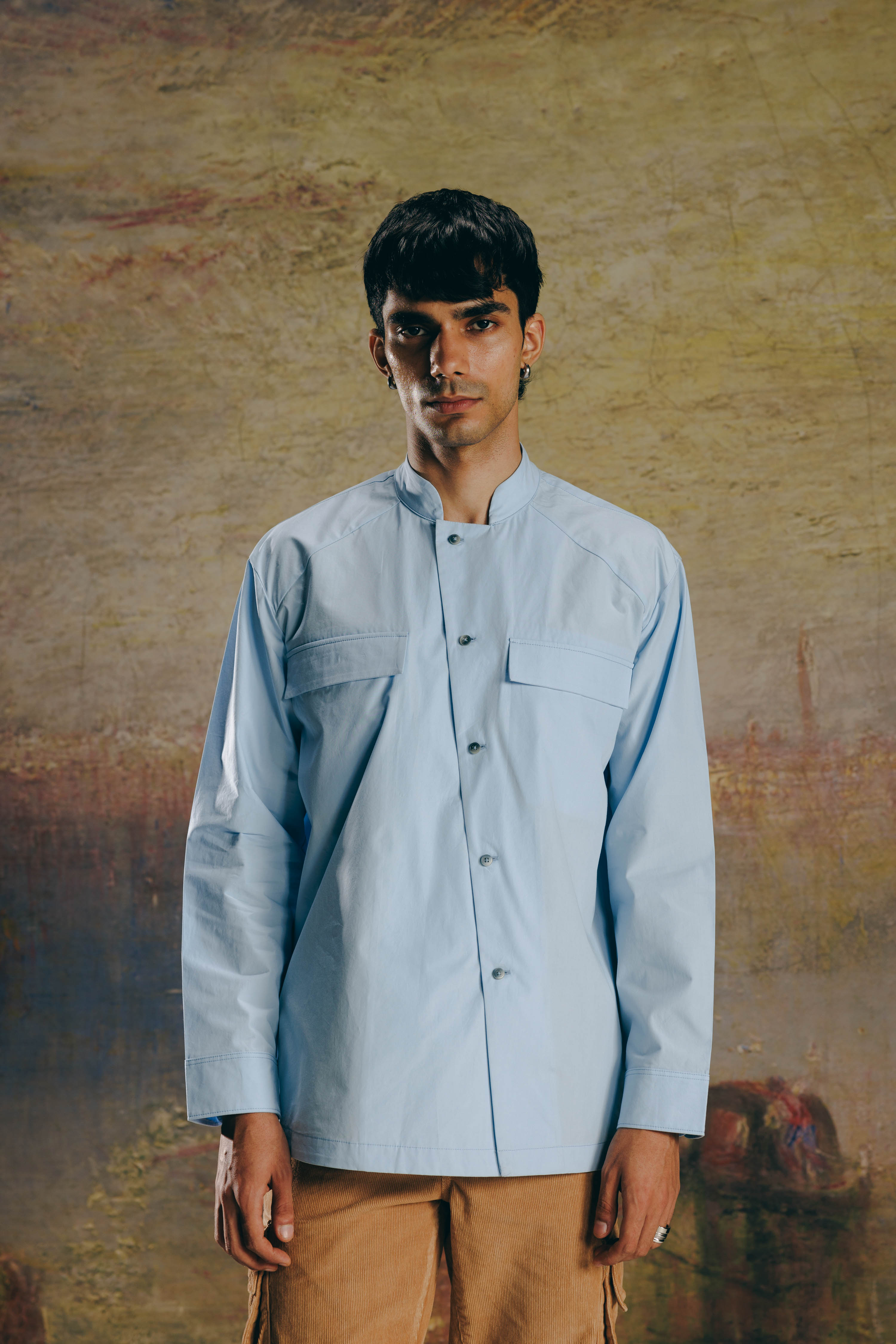 Asymmetric Nehru Overshirt