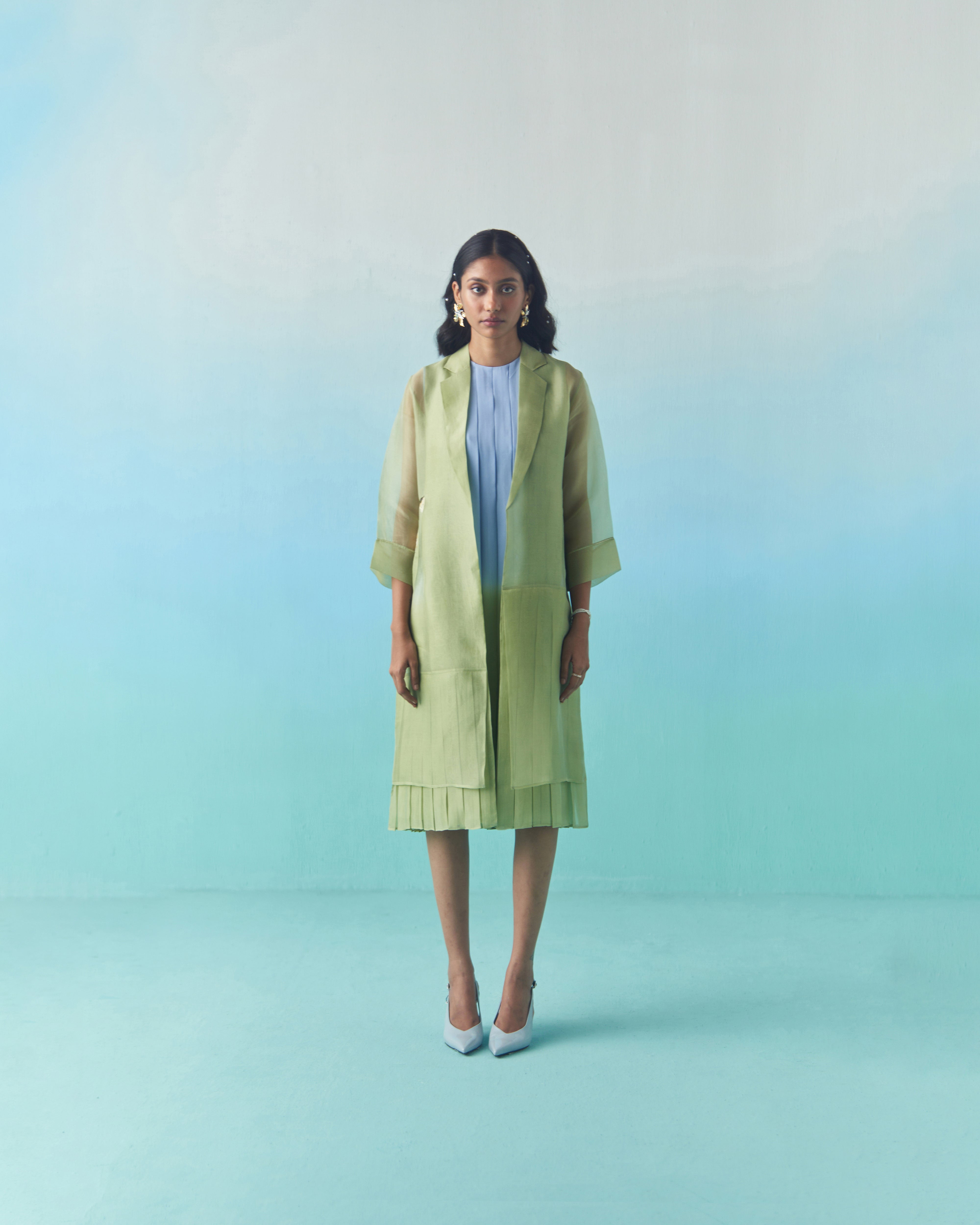 Blossom & Bud Panelled Overlay- Green