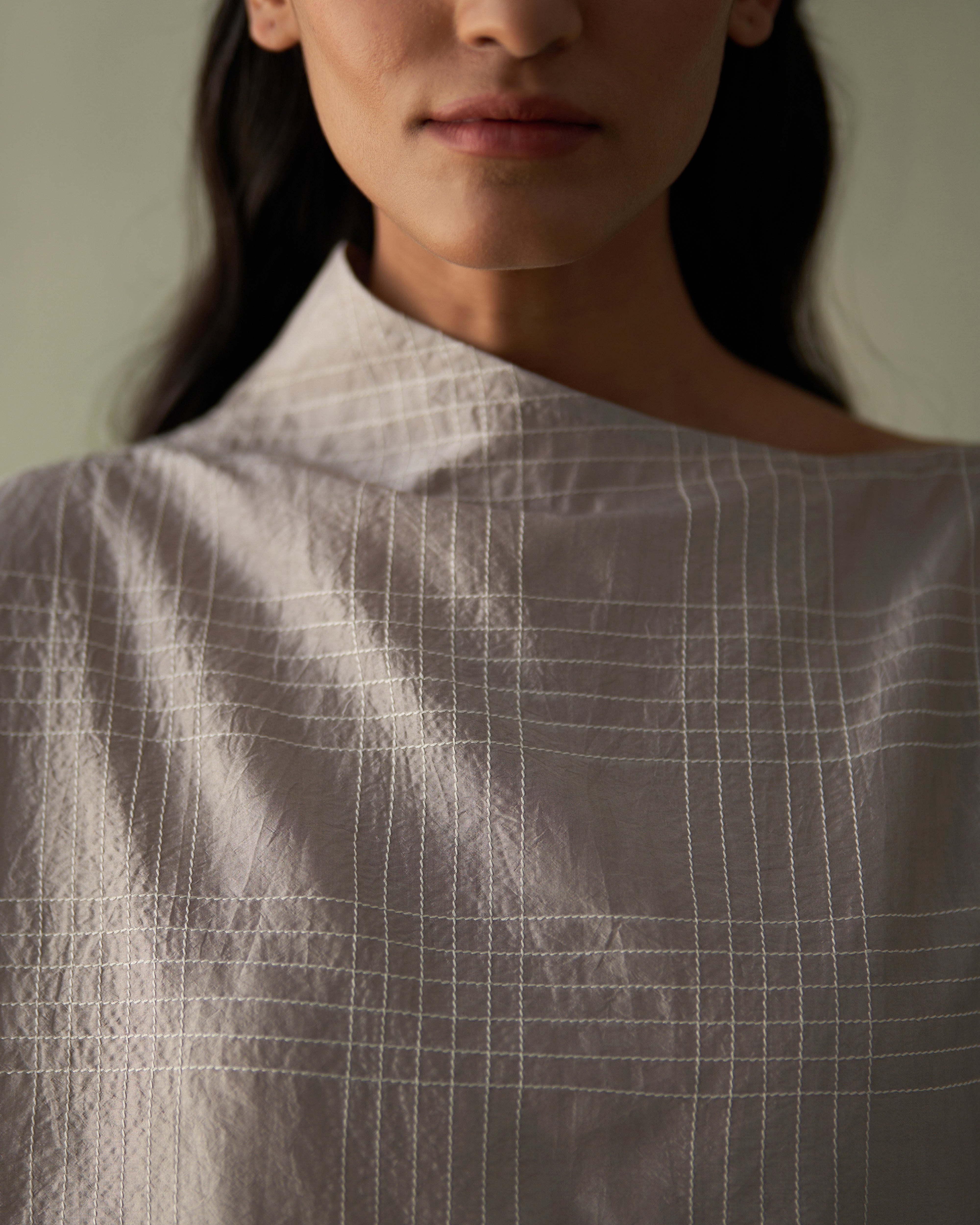 Steel Grey Silk Co-ord Set