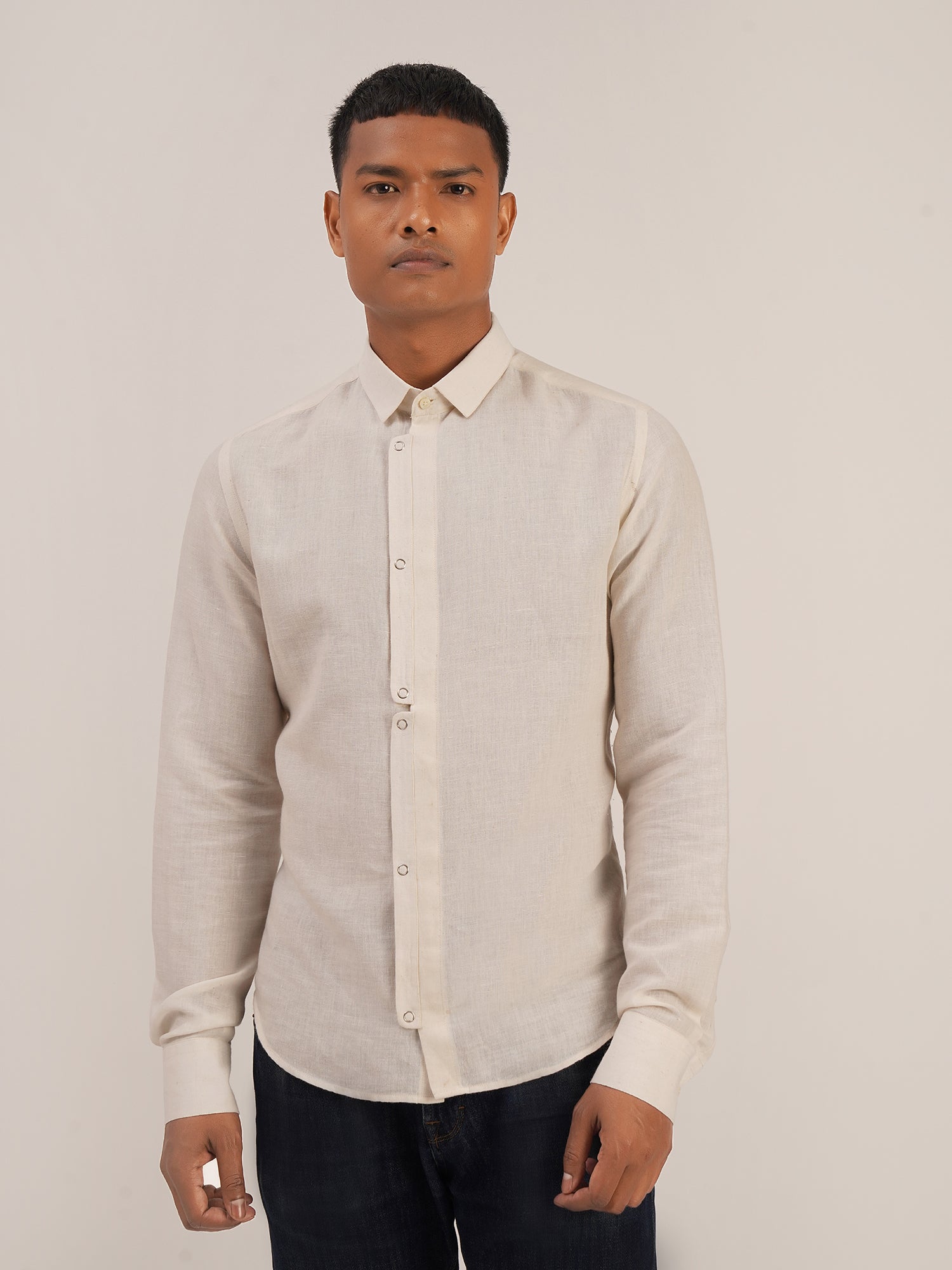 Curved Placket Shirt