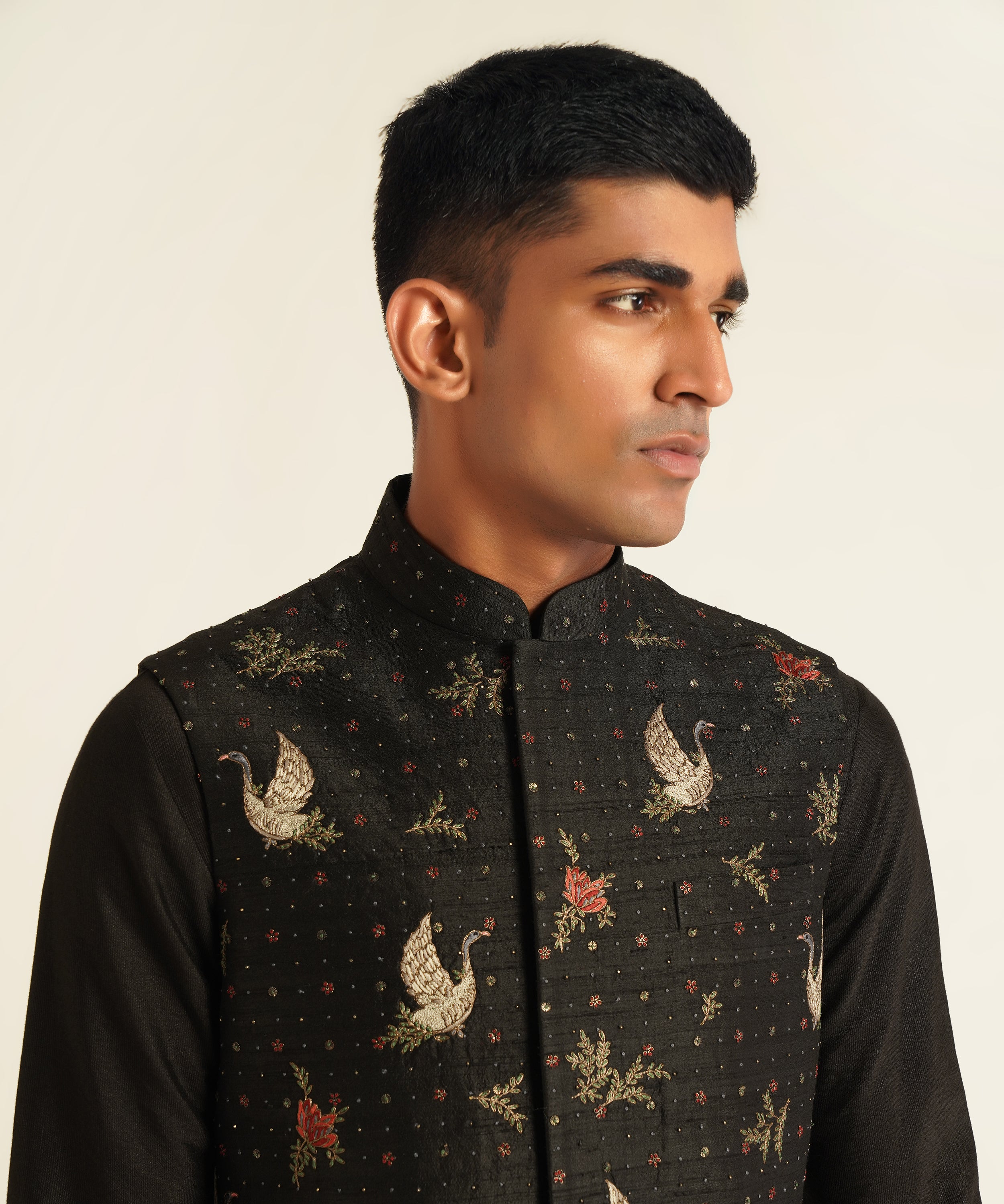 Multi color Embroidered Jawahar Jacket