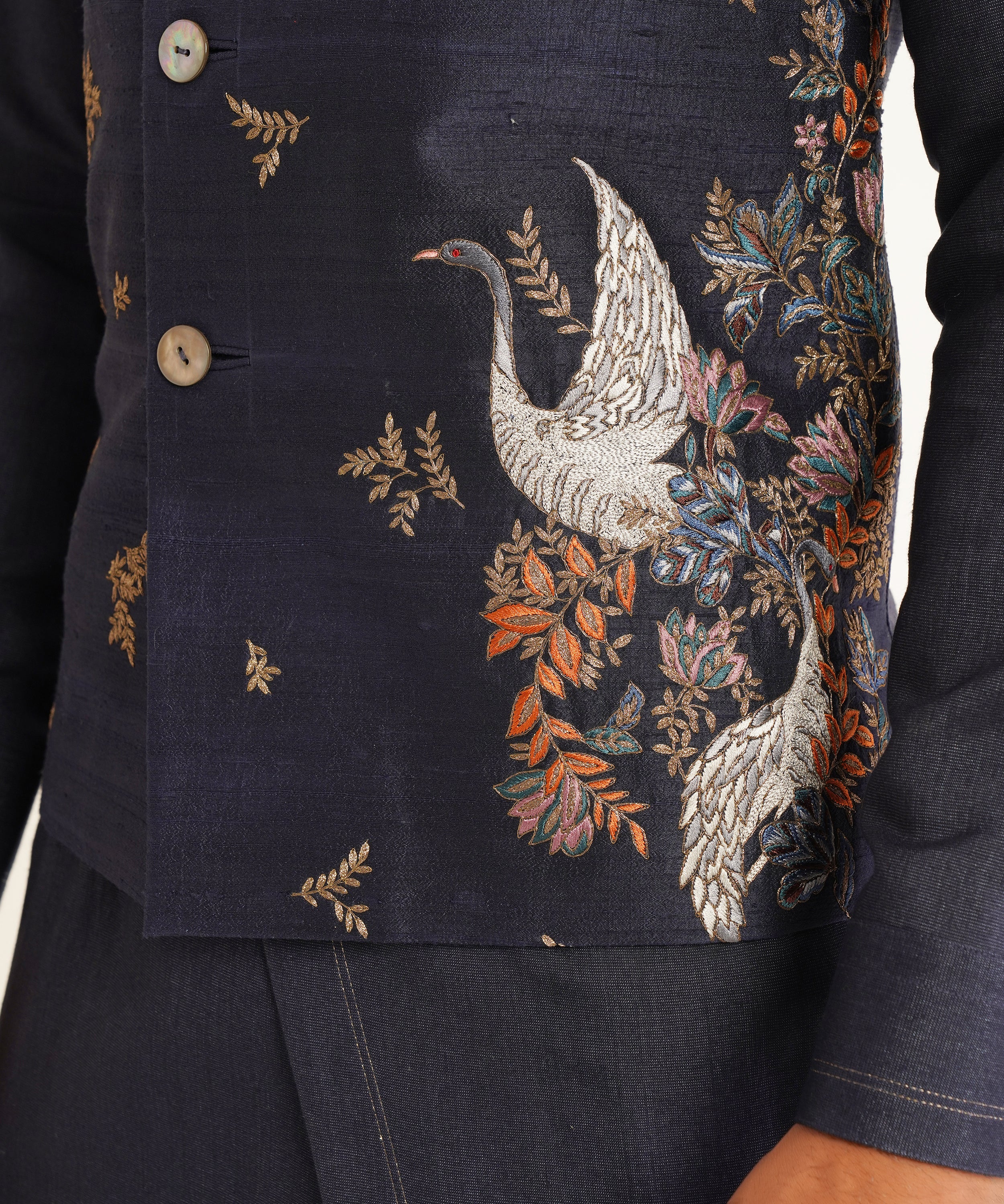Thread and Zari Embroidered Jawahar Jacket