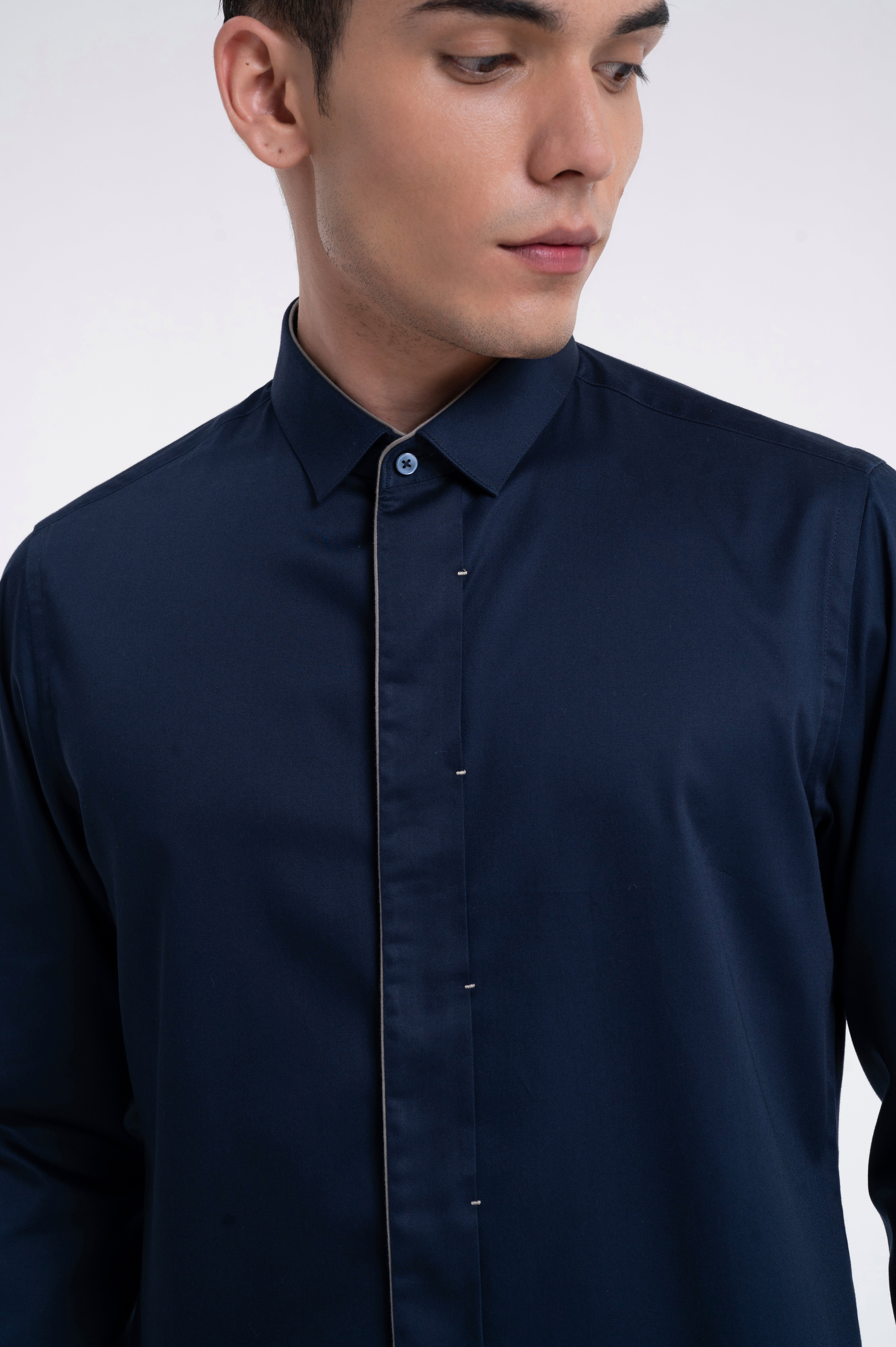 Classic Hidden Placket Shirt