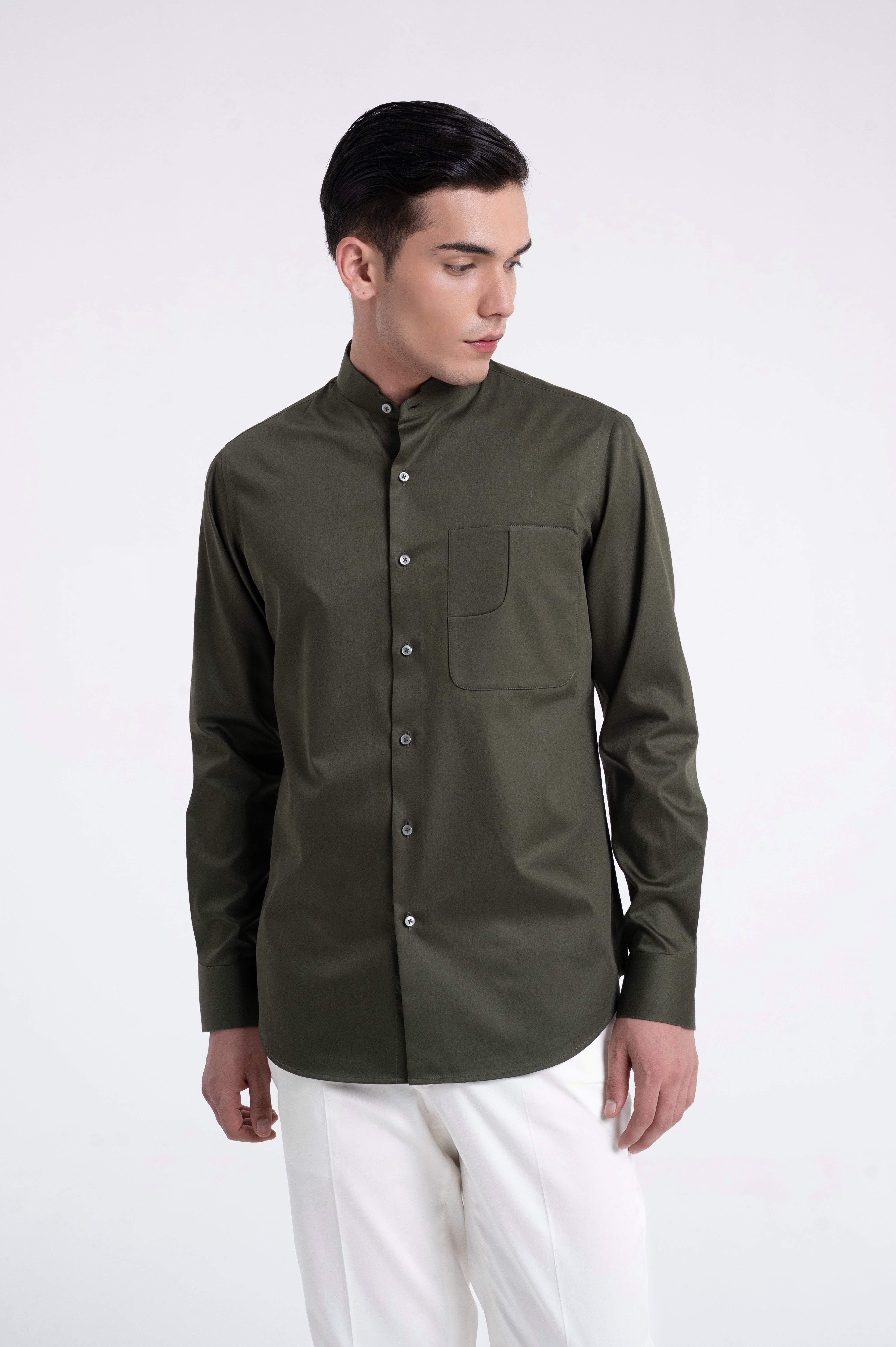 Cut Out Pocket Shirt