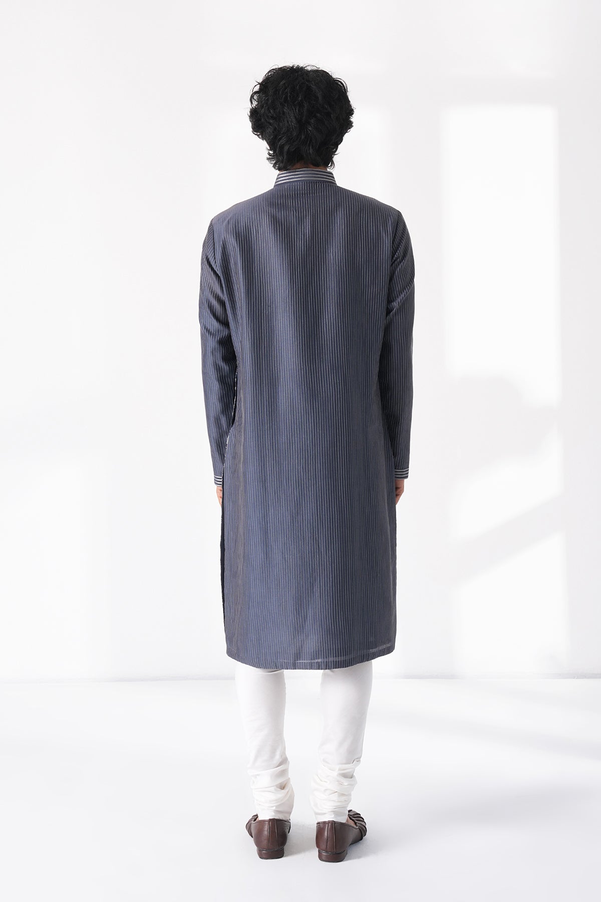 Floral Embroidered Chanderi Kurta Set
