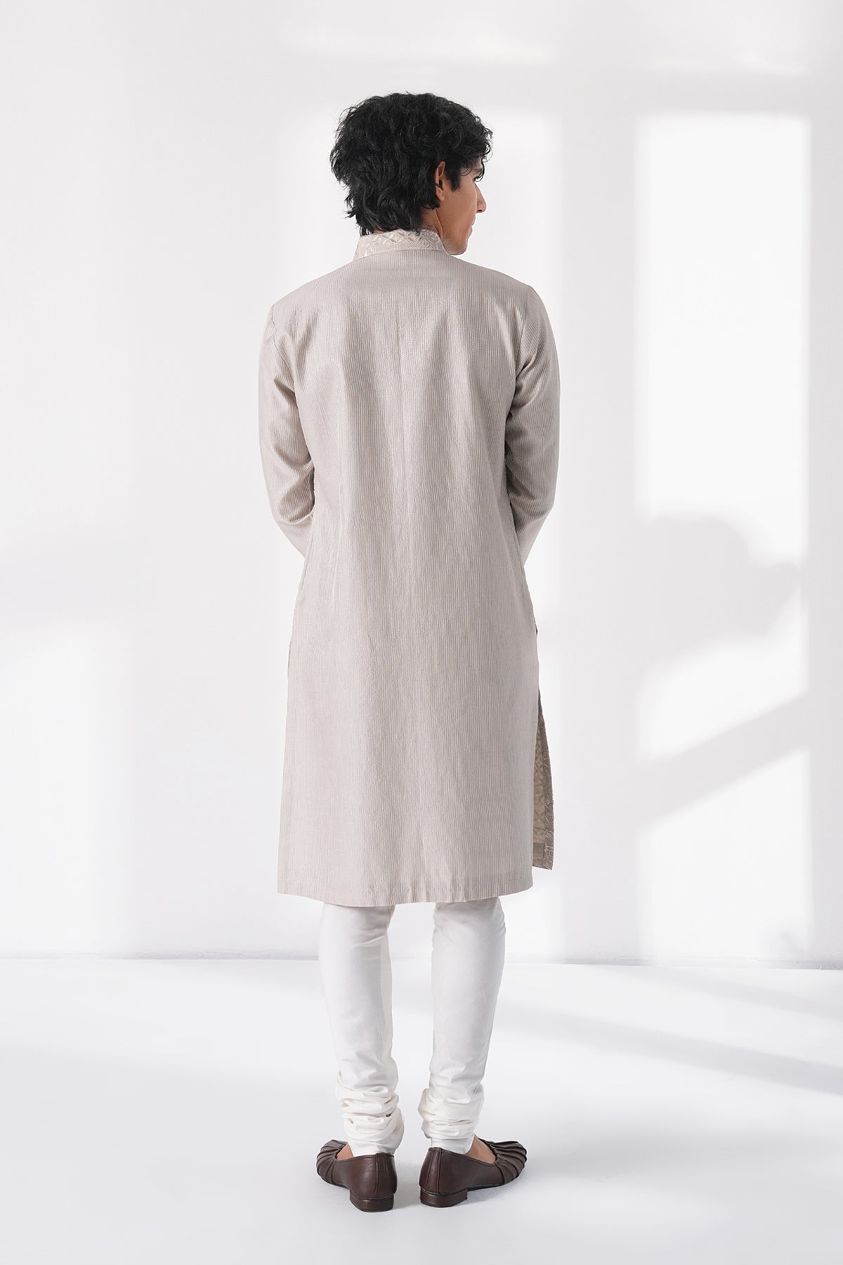 Geometric Embroidered Kurta Set