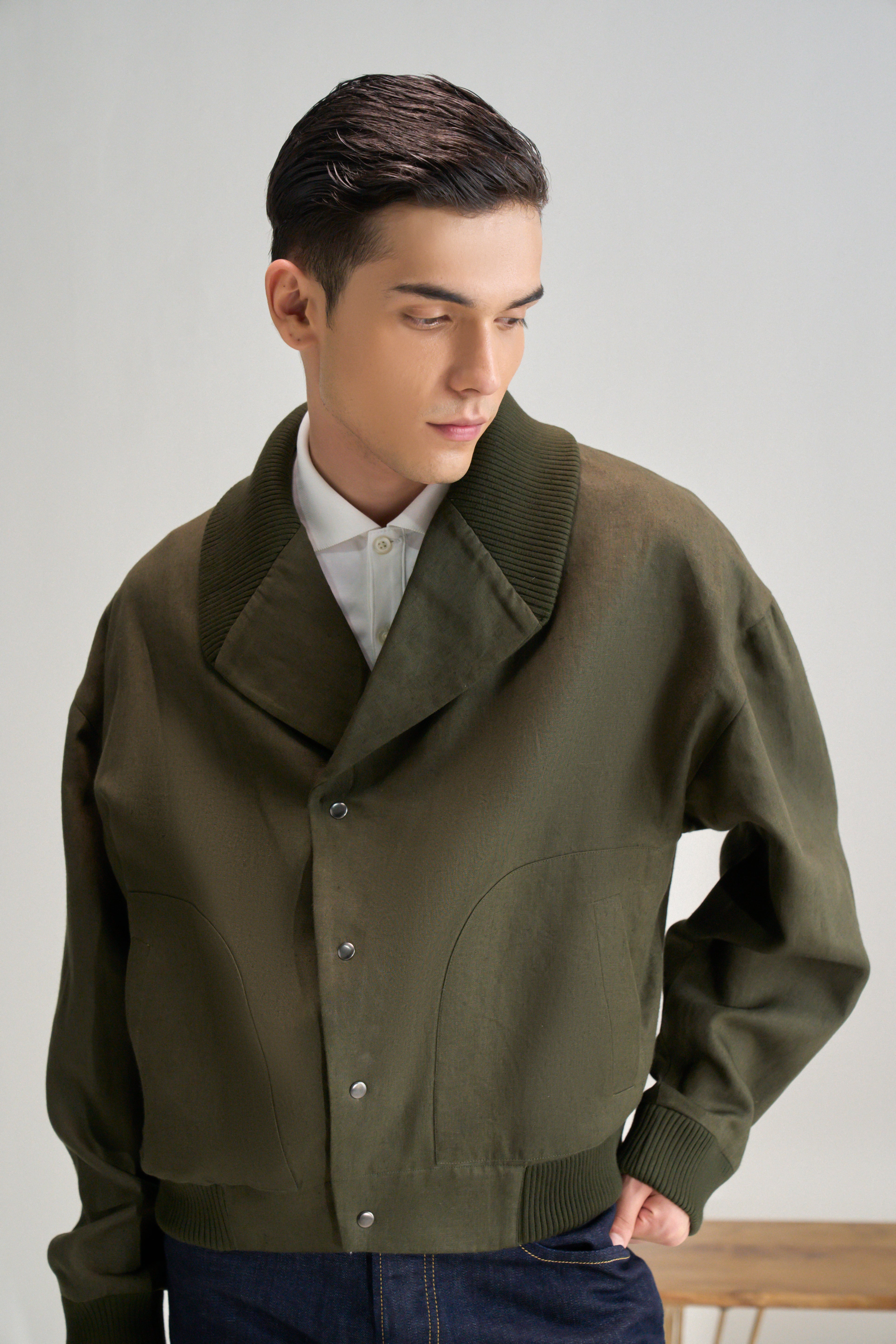 Relaxed Shawl-collar Jacket