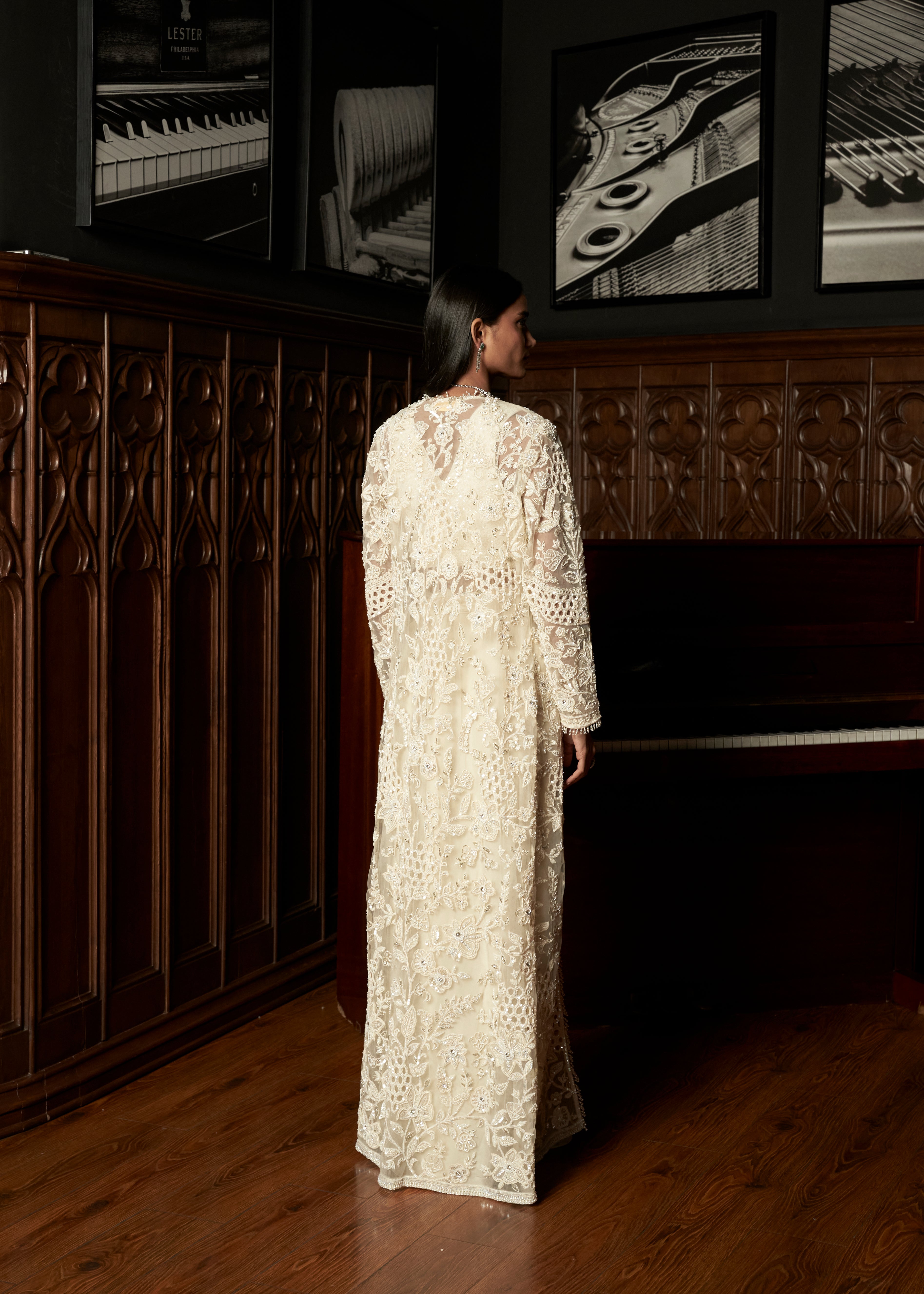 Ivory Jacket- Skirt Set