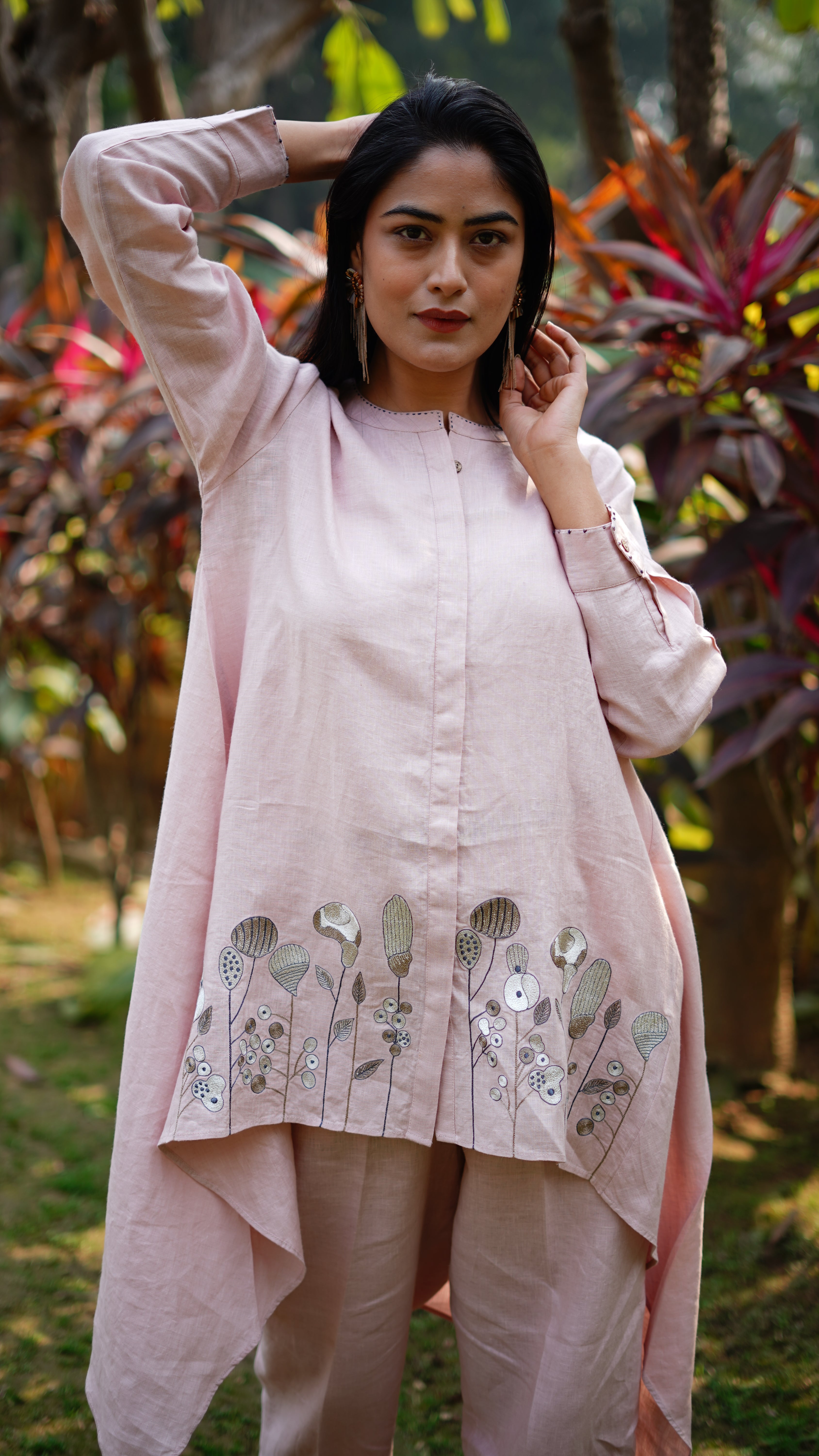 Embroidered Highlow Tunic