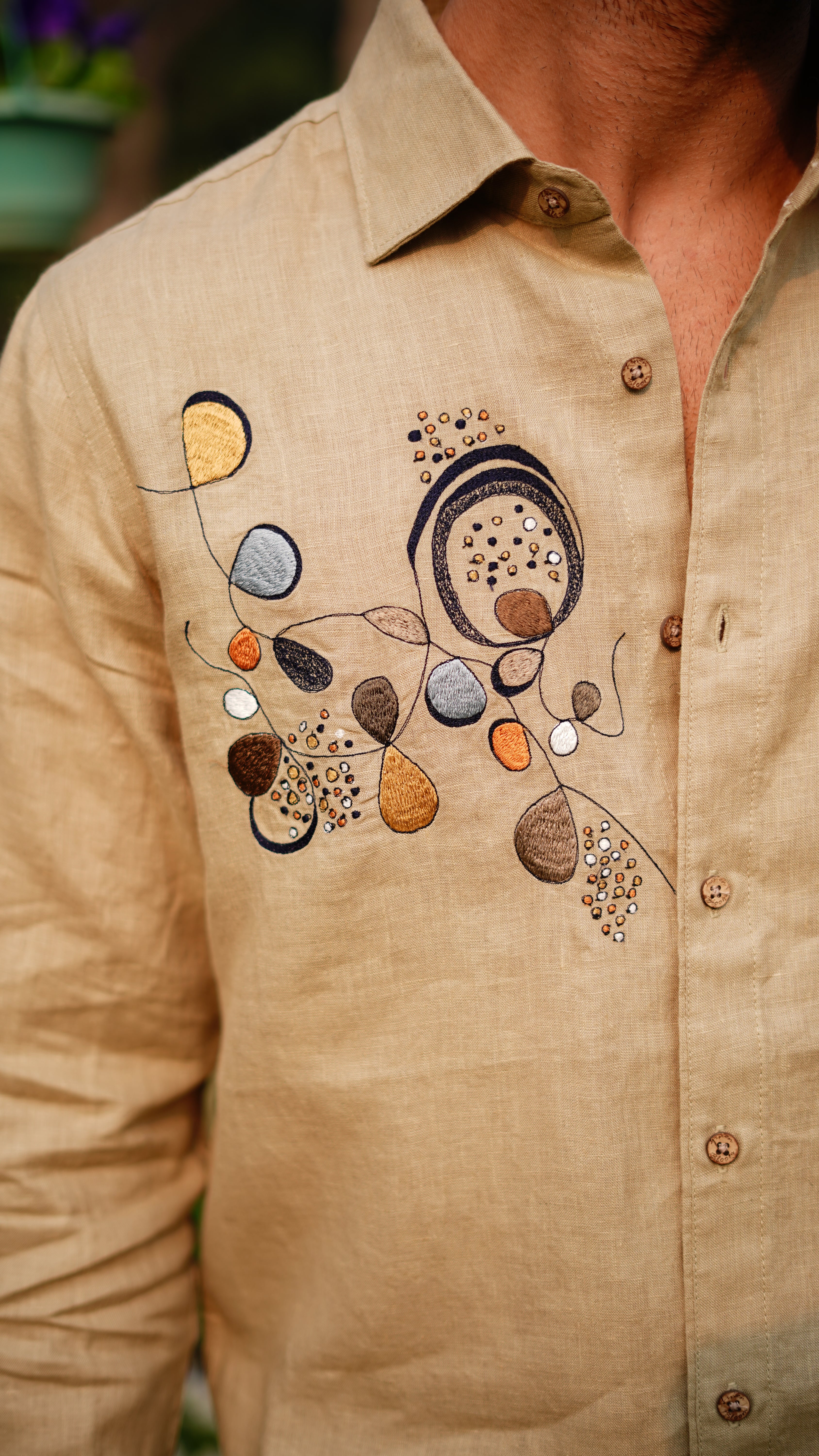 Sage Embroidery Shirt